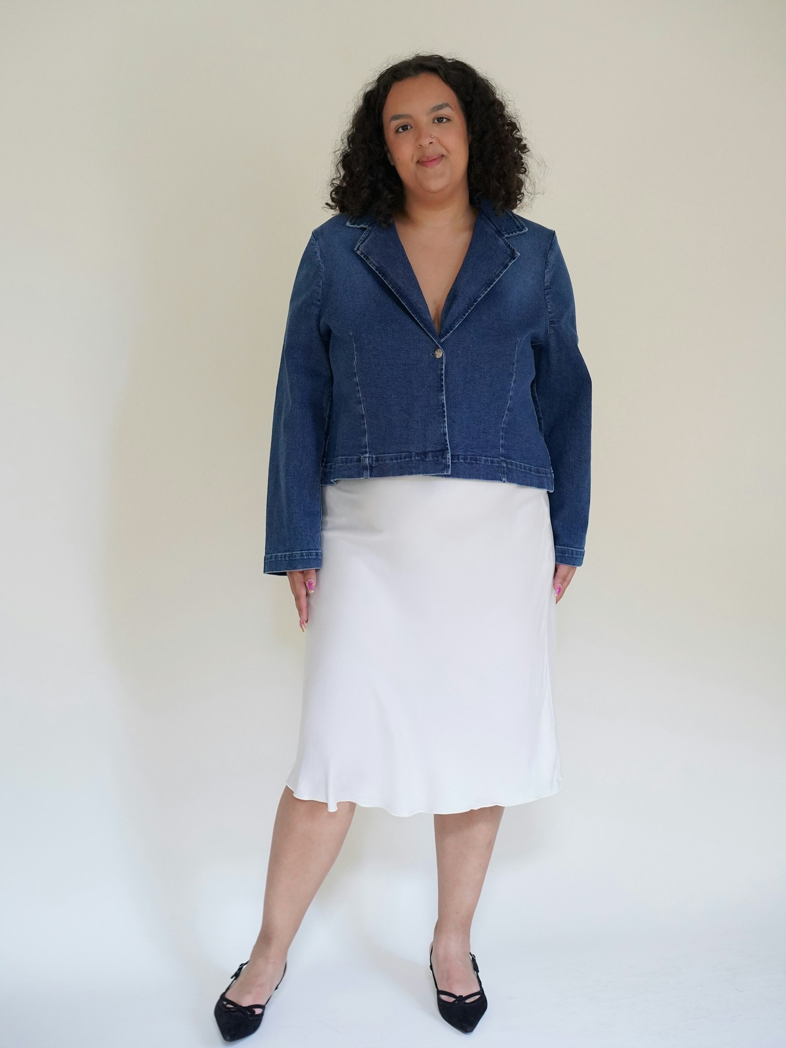 Day-to-day Denim Blazer Dark Blue