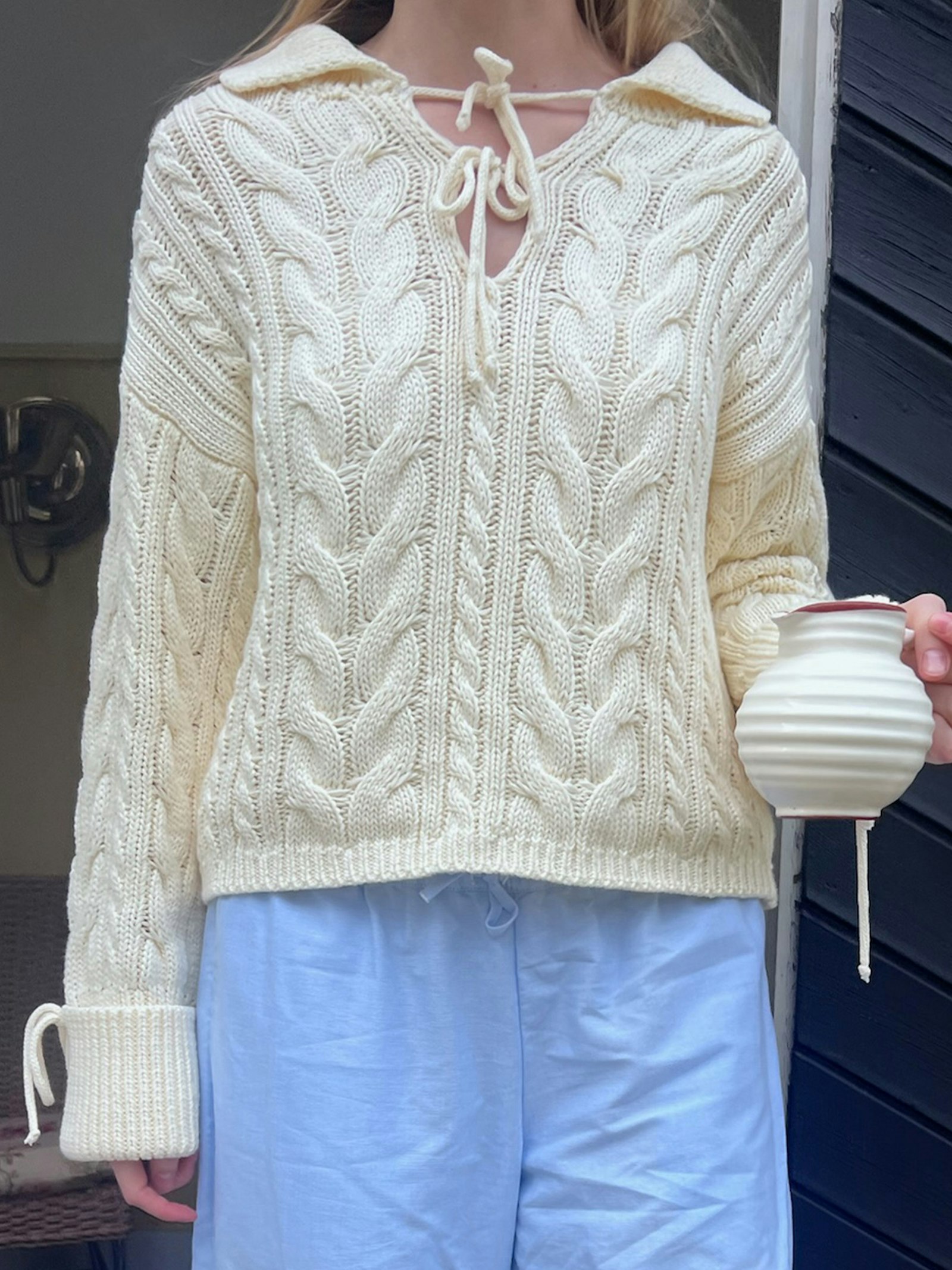 Chunky Cable Knit Cream