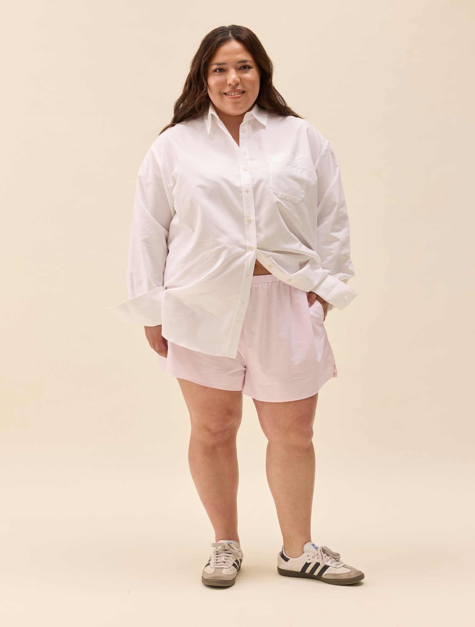 Breezy Short Shorts Pink Stripe