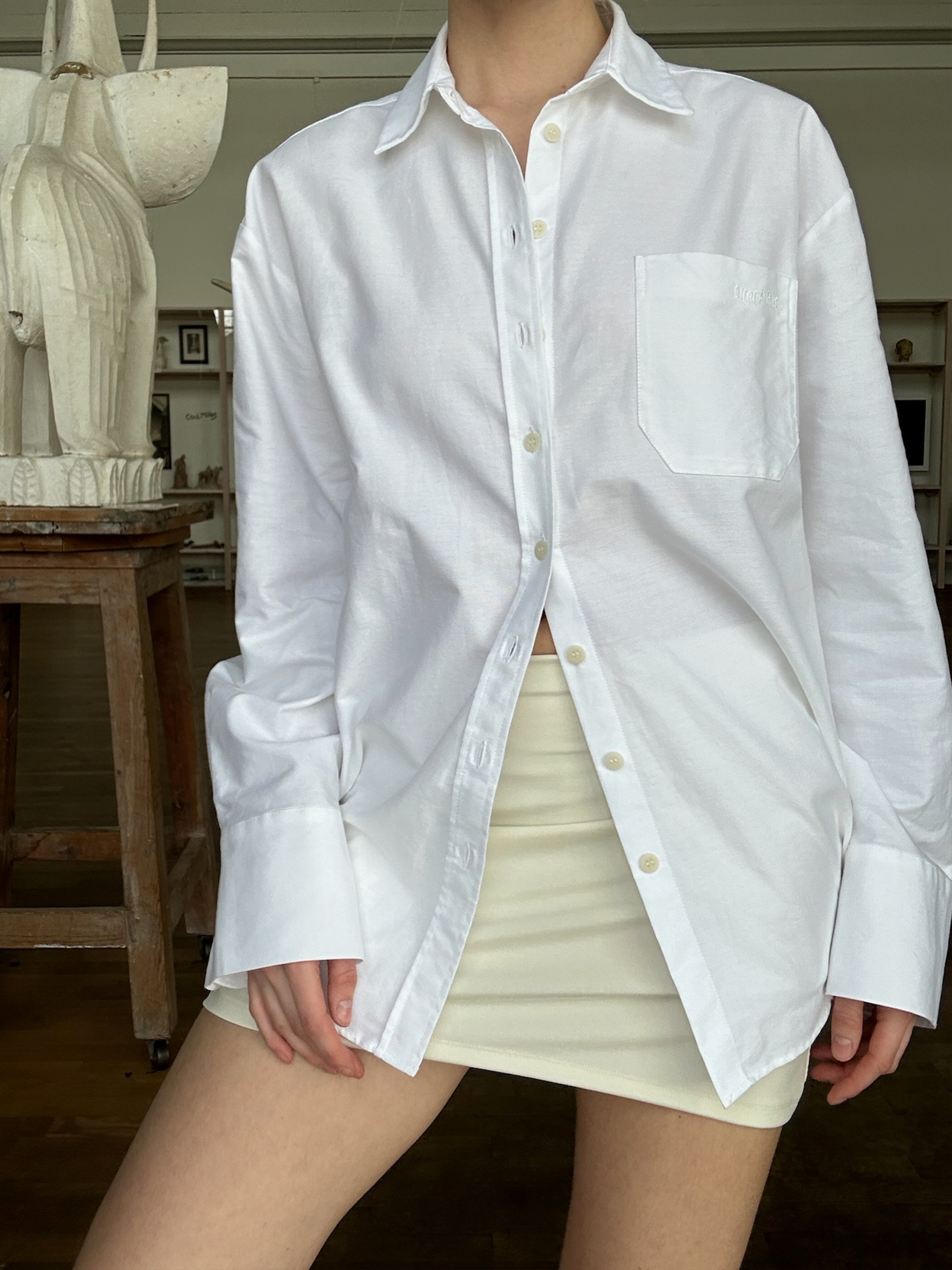 Breezy Shirt White - White | Djerf Avenue