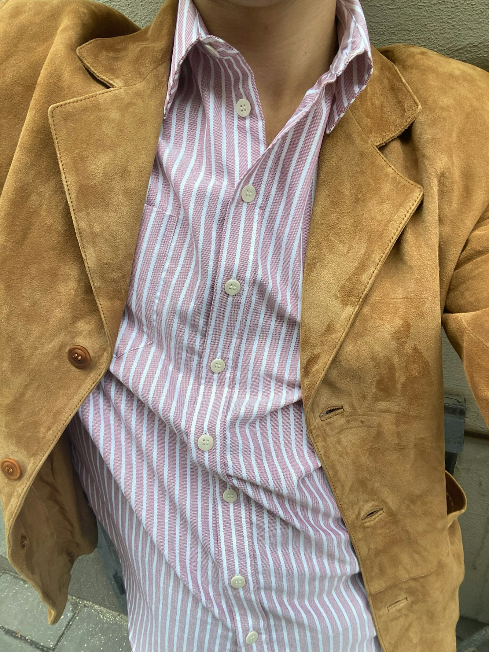 Breezy Classic Shirt Burgundy Stripe