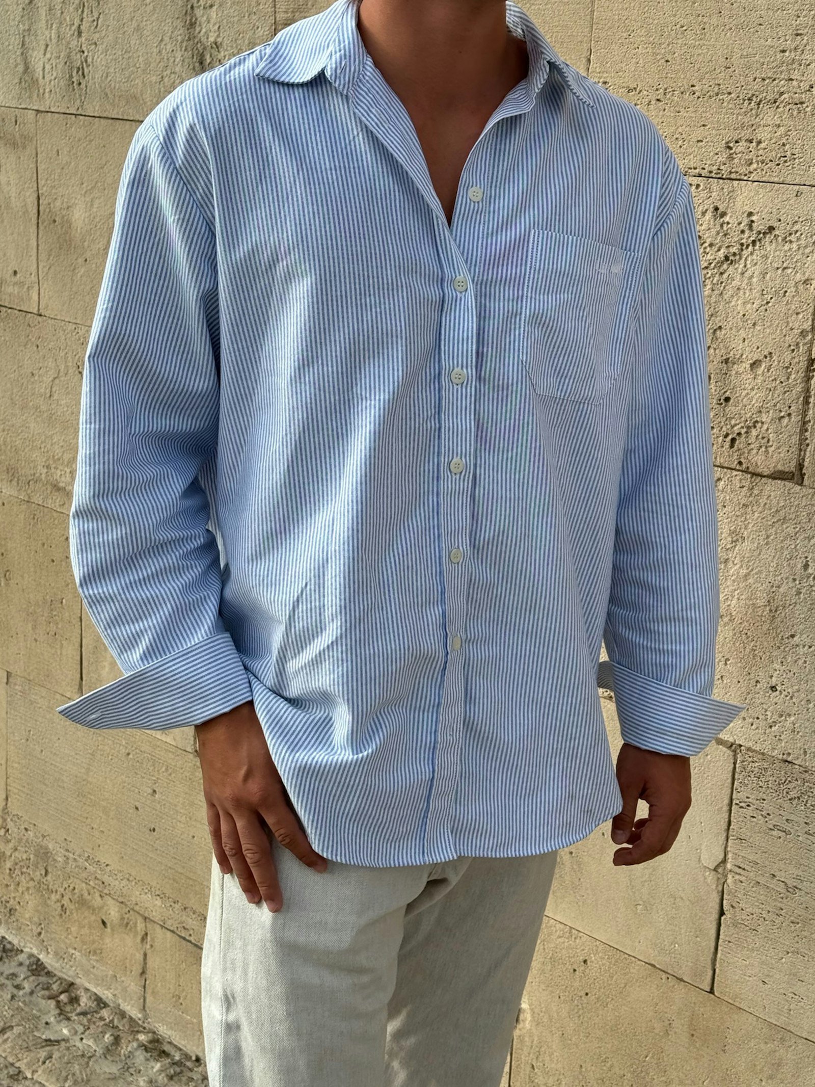 Breezy Classic Shirt Blue Stripe