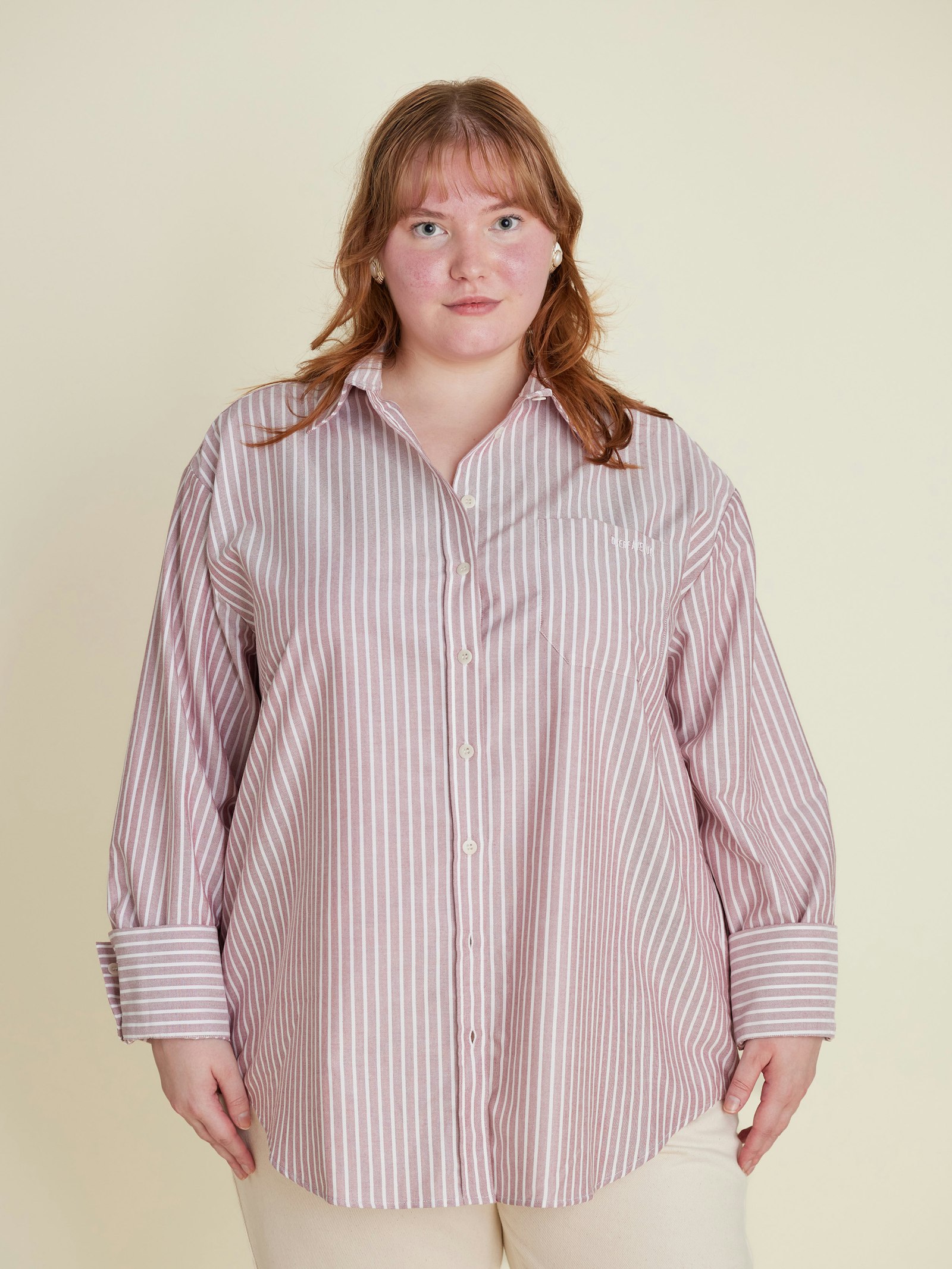 Breezy Classic Shirt Burgundy Stripe