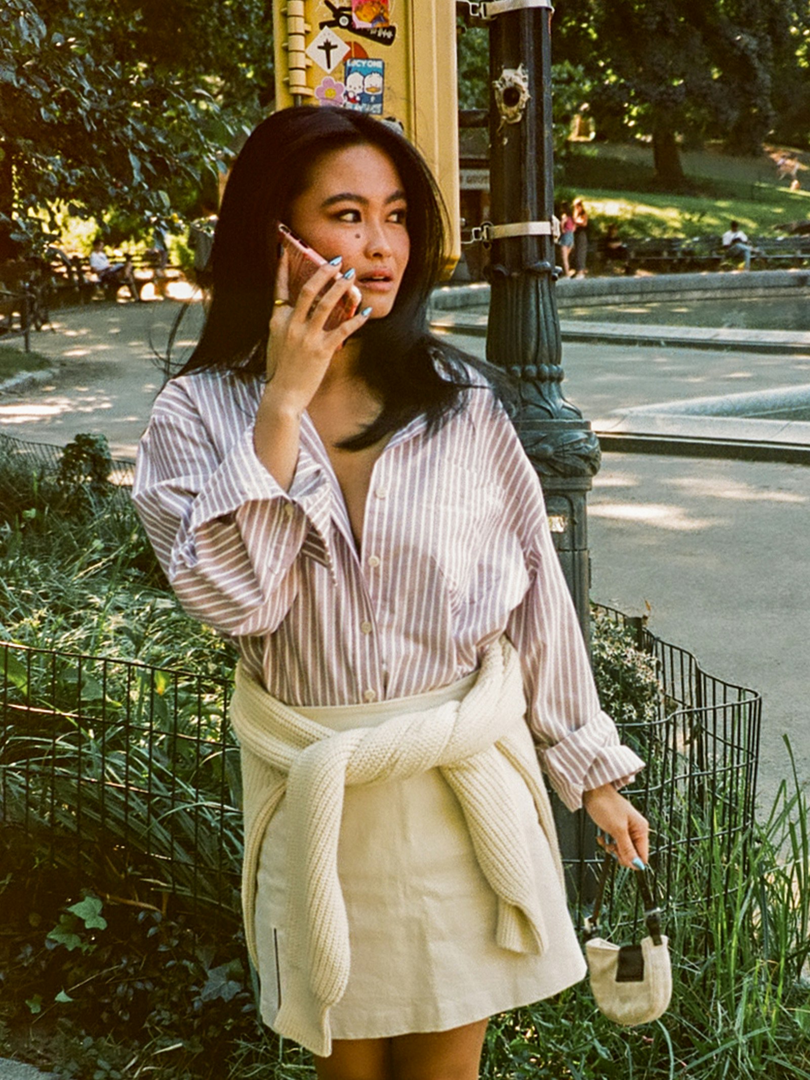 Breezy Classic Shirt Burgundy Stripe