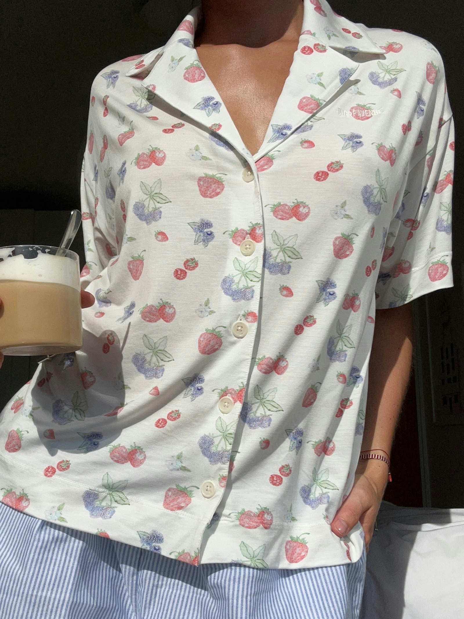 Go Slow Short Sleeve Top Summer Berries