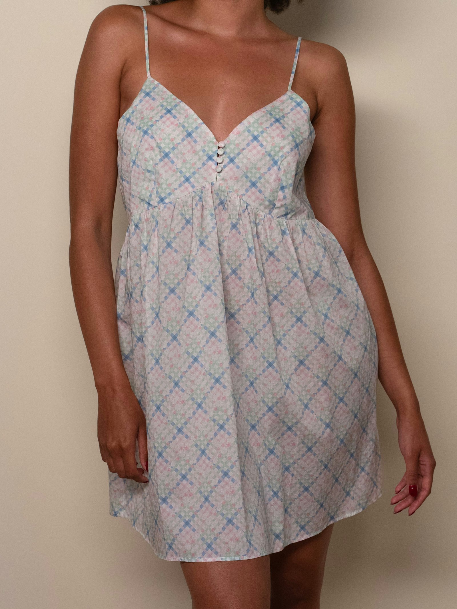 Airy Poplin Mini Dress Cottage Meadow