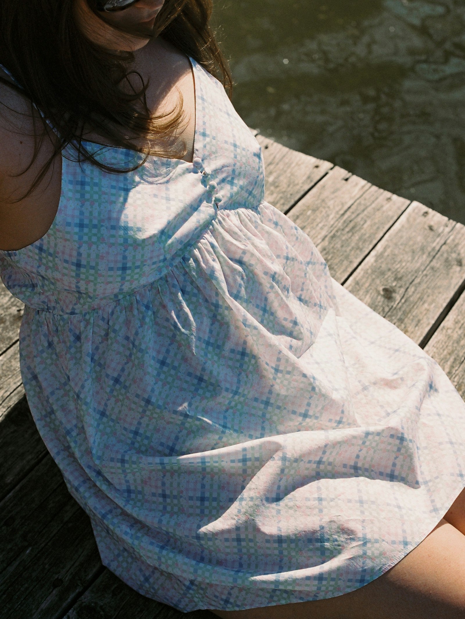 Airy Poplin Mini Dress Cottage Meadow