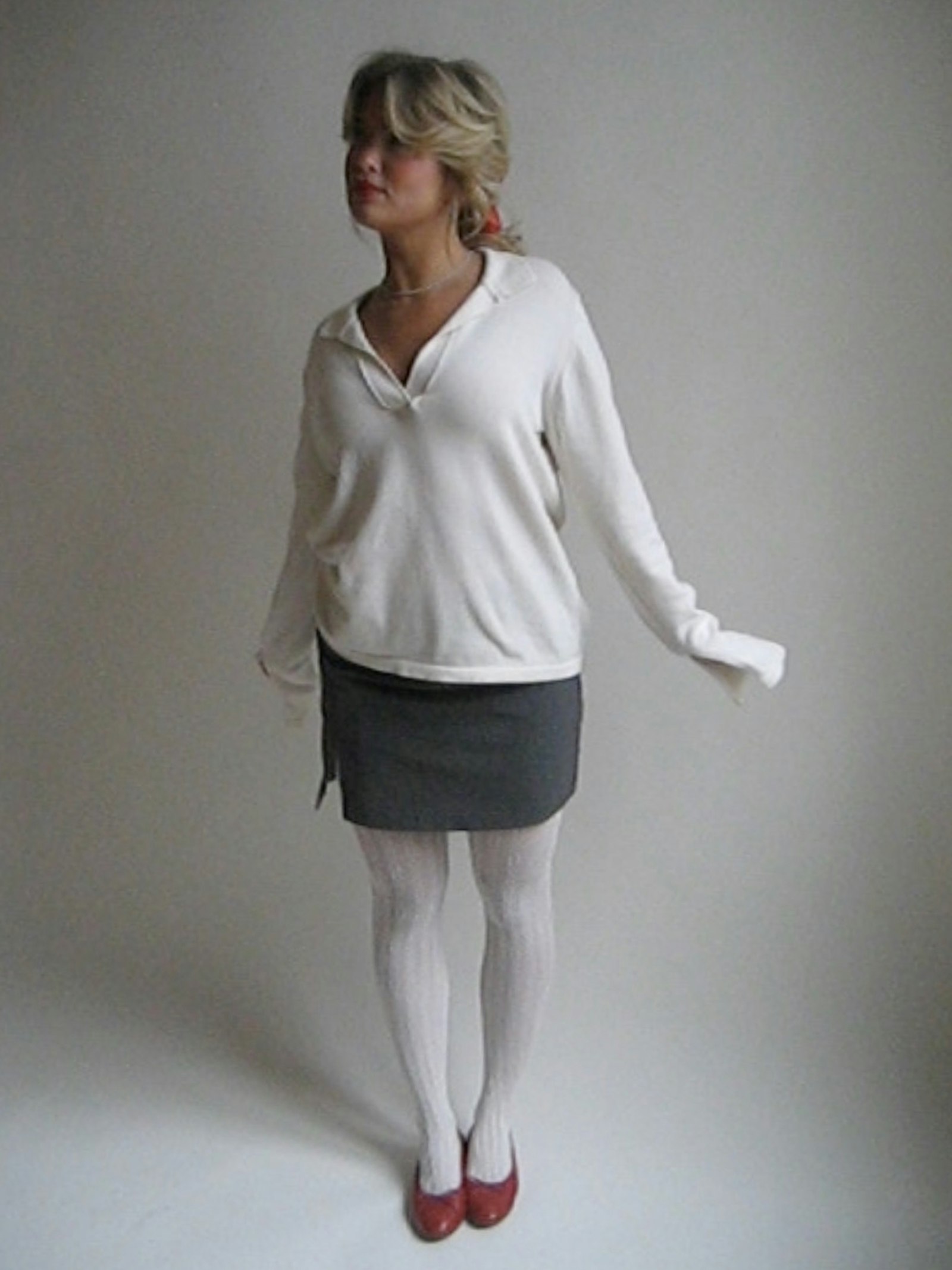 Shape Charcoal Grey Contour Jersey Mini Skirt
