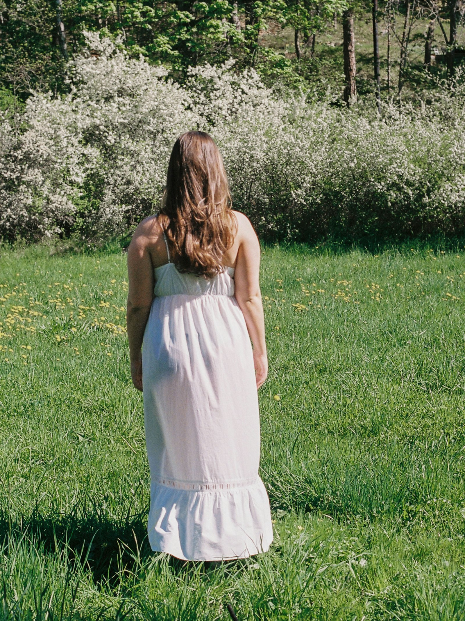 Airy Poplin Midi Dress White