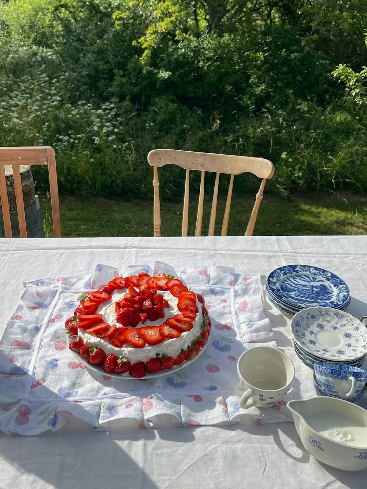 Linen Placemat Set Summer Berries - 2 pieces