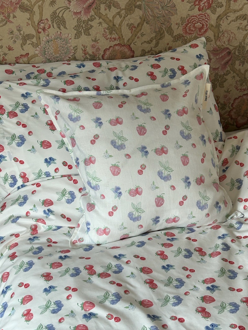 Linen Cushion Cover Summer Berries