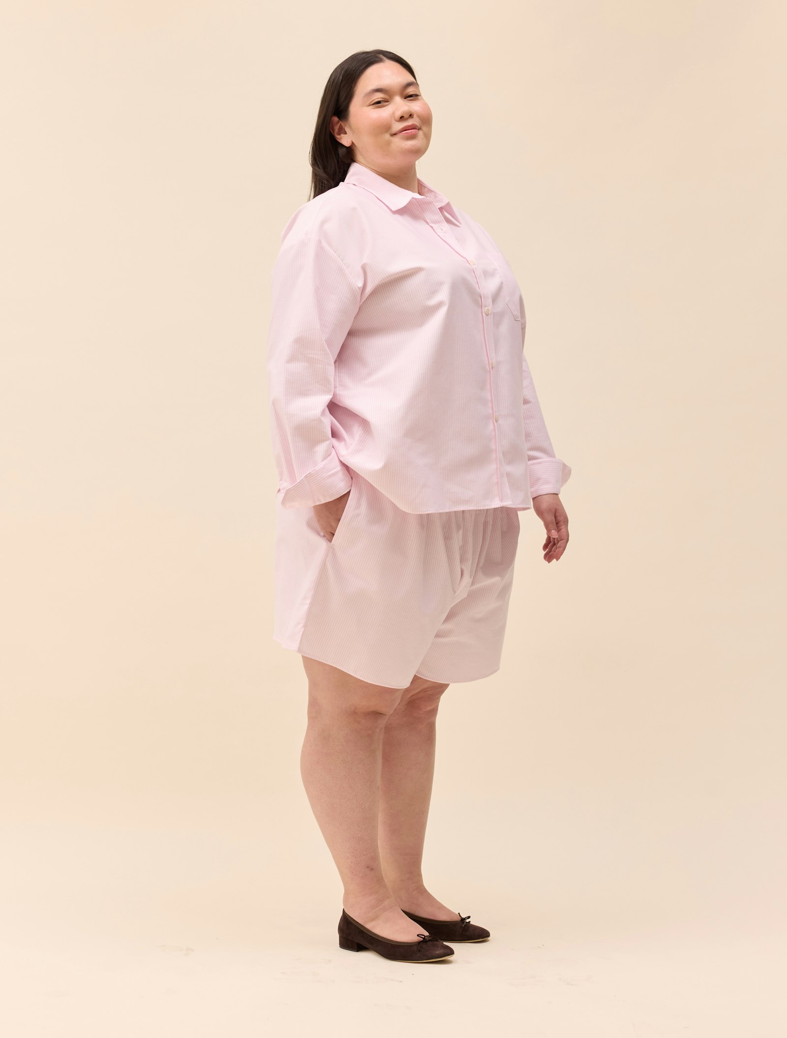 Breezy Shirt Pink Stripe