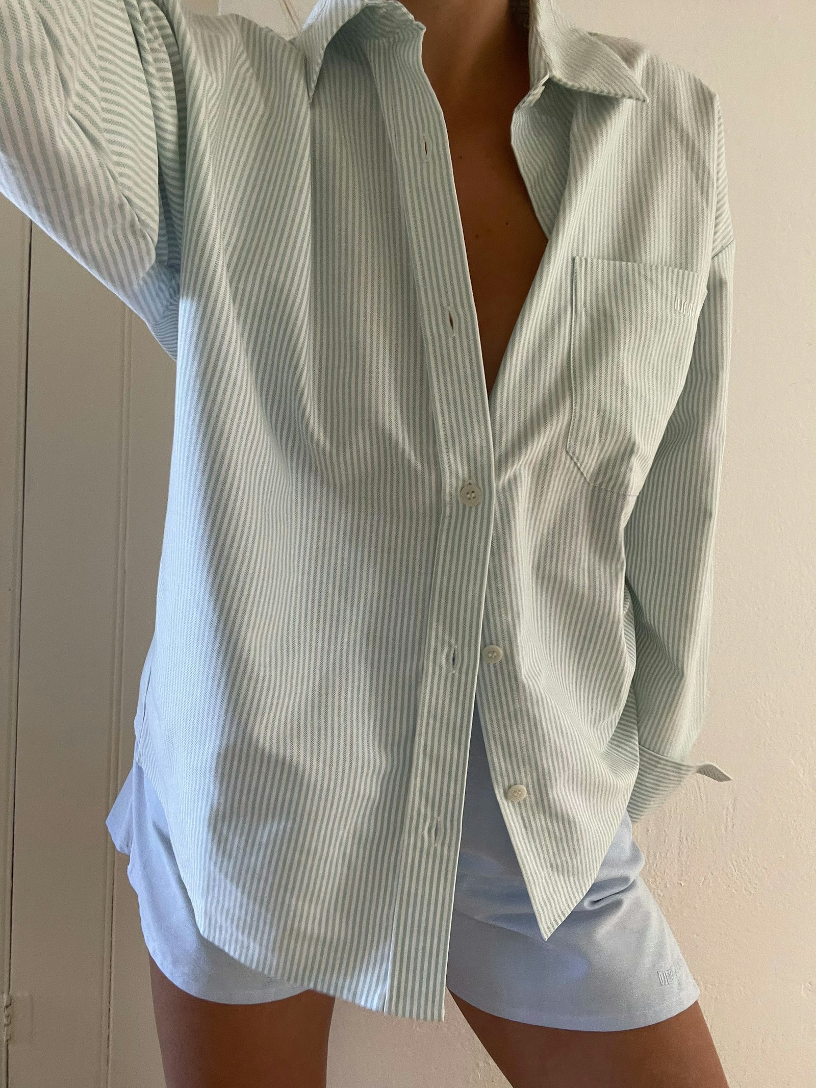 Breezy Shirt Green Stripe