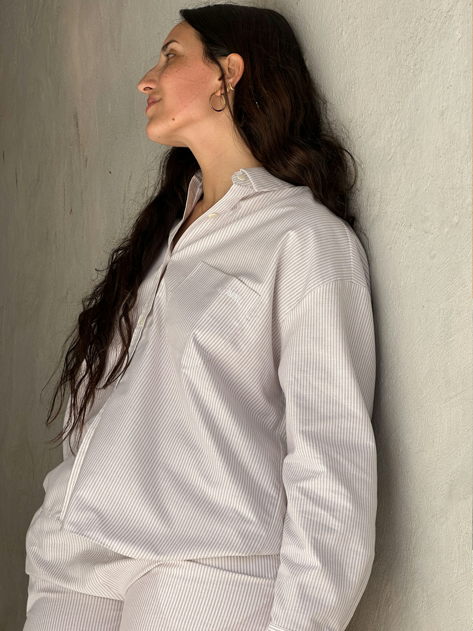 Breezy Shirt Beige Stripe