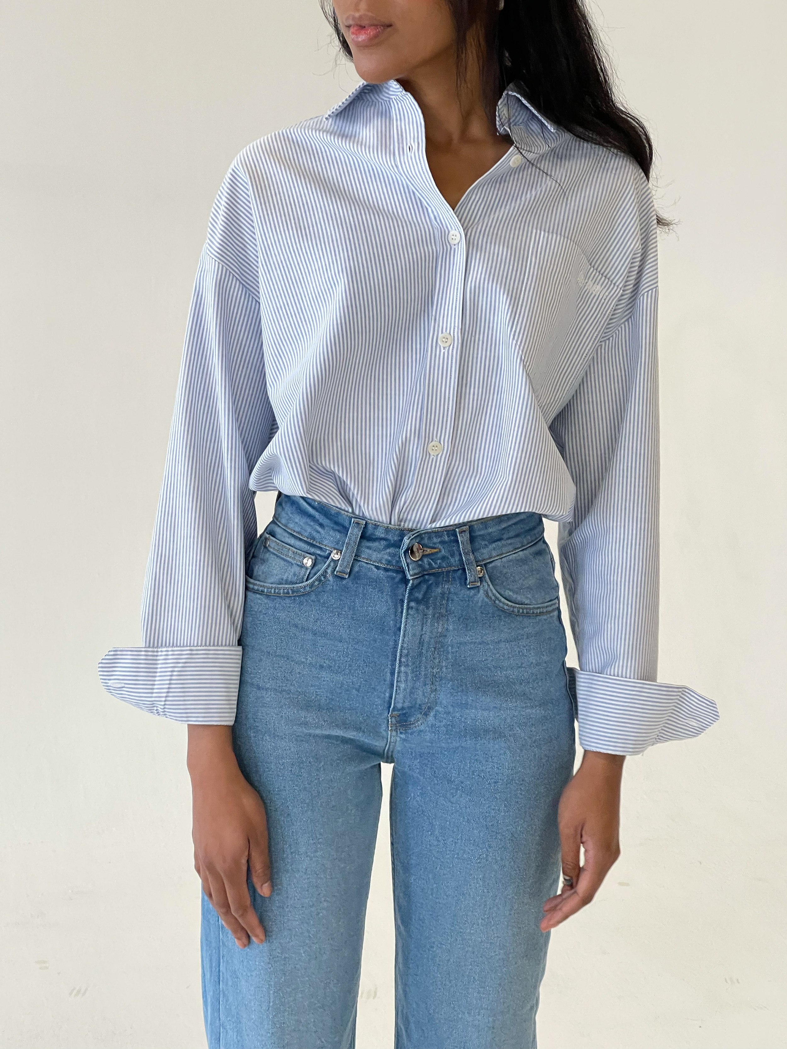 Breezy Shirt Blue Stripe - Blue stripe | Djerf Avenue