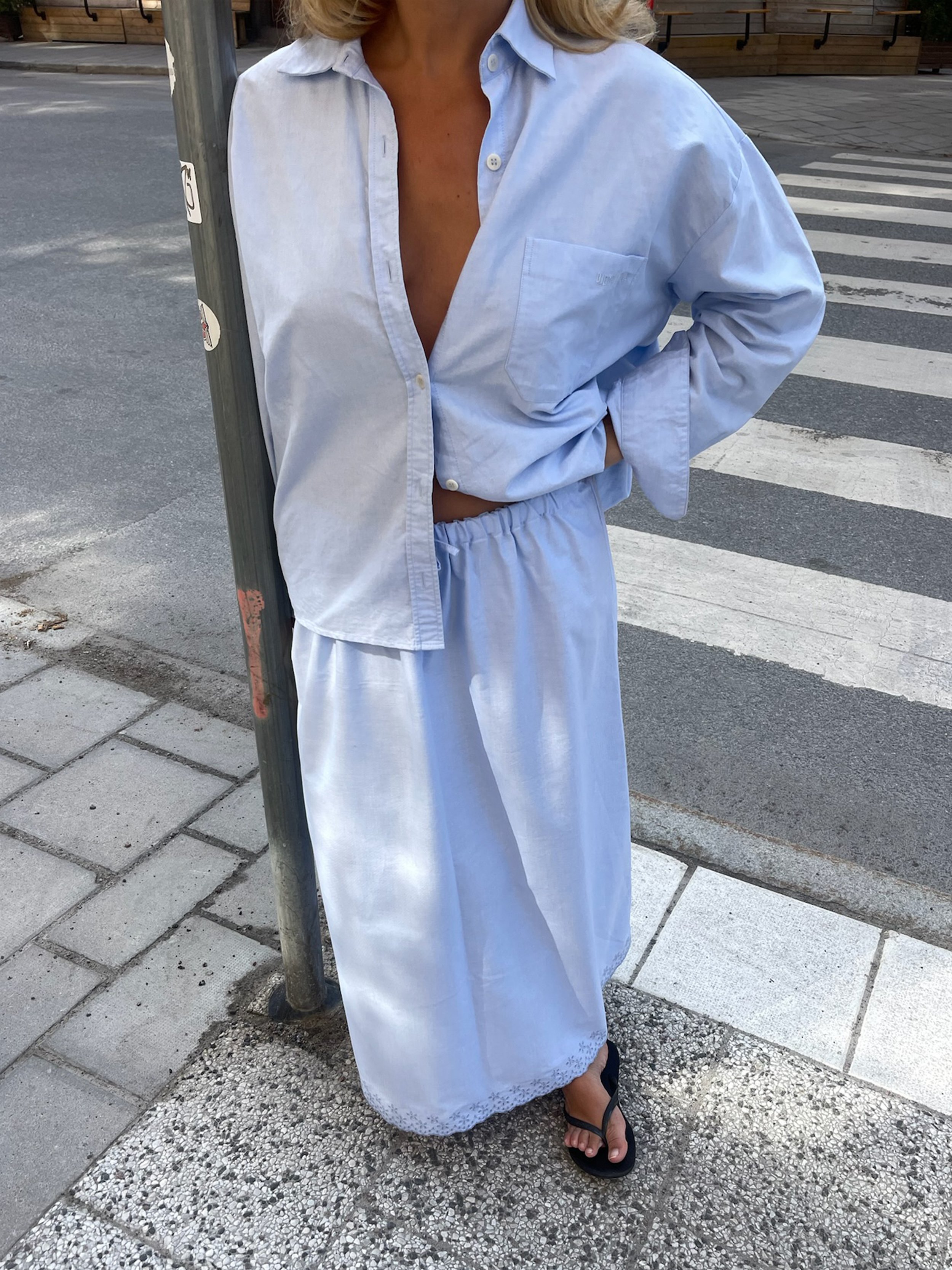 Breezy Shirt Blue - Blue | Djerf Avenue