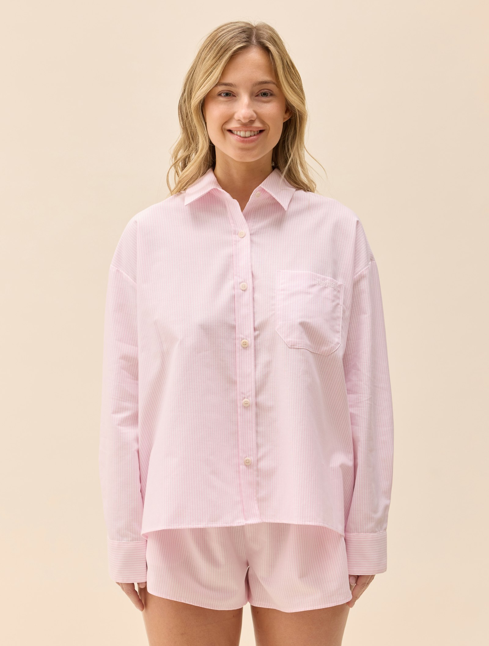 Breezy Shirt Pink Stripe