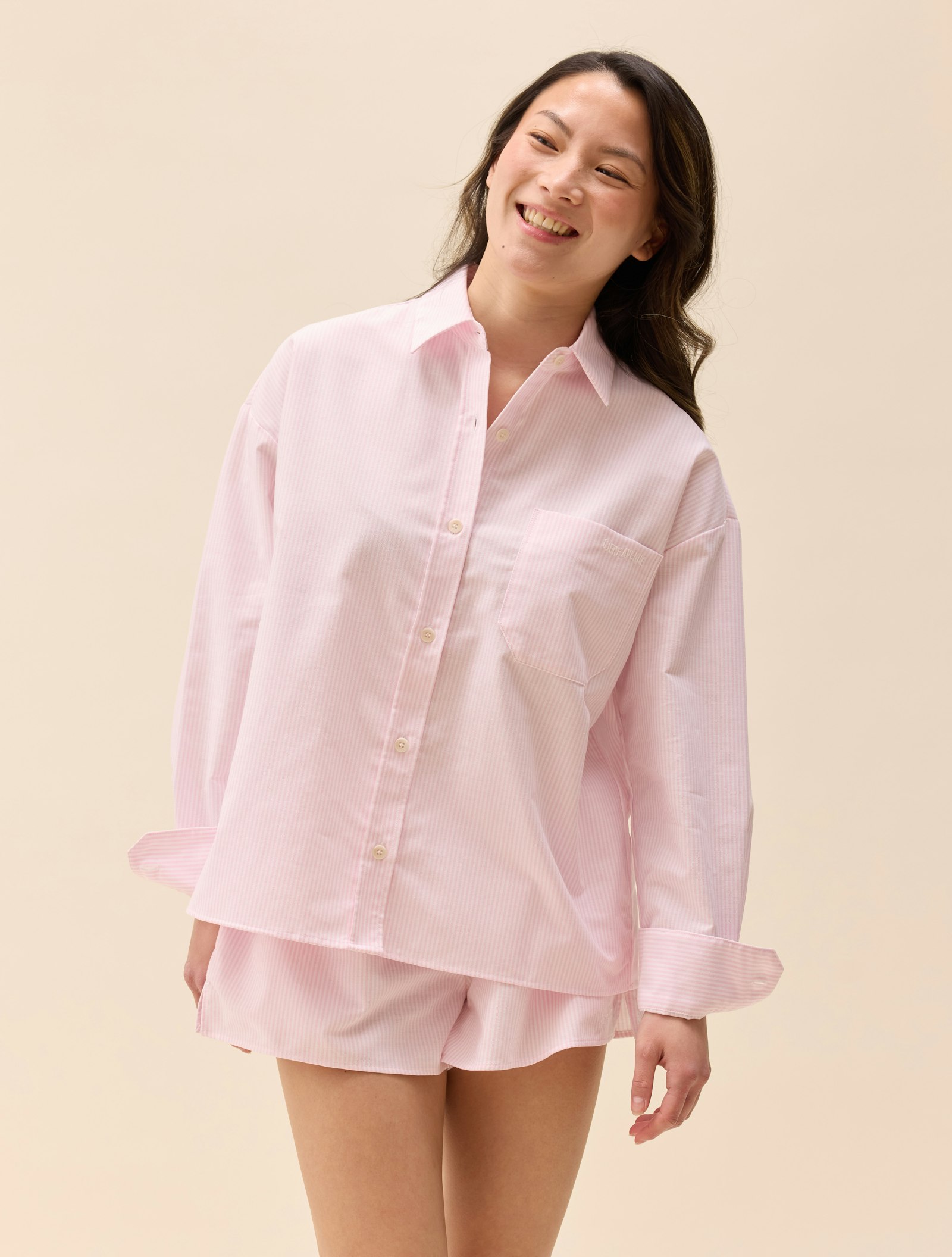 Breezy Shirt Pink Stripe