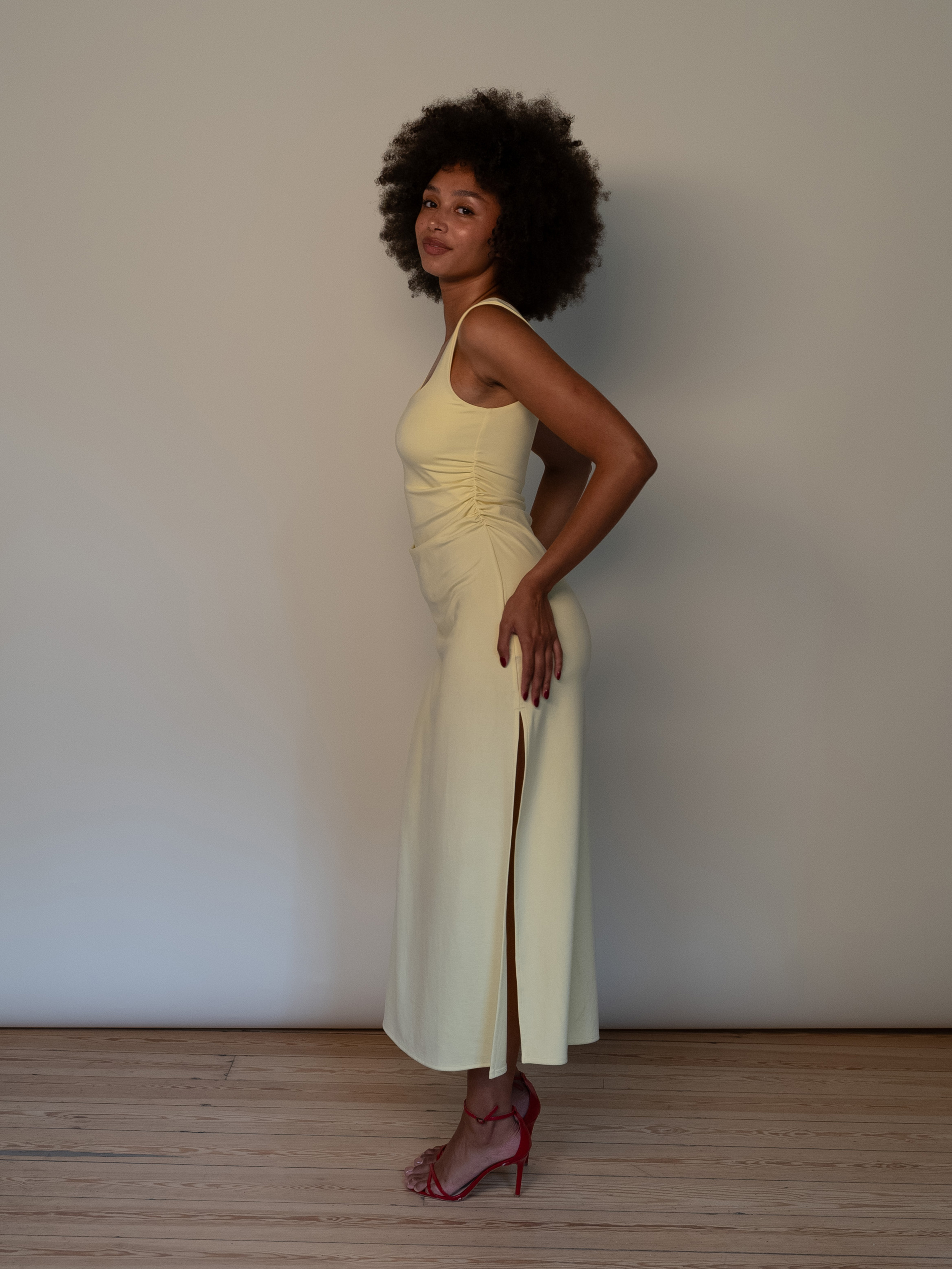 NicoBlu® Celine Maxi Crinkle Chiffon Dress in Magical Garden