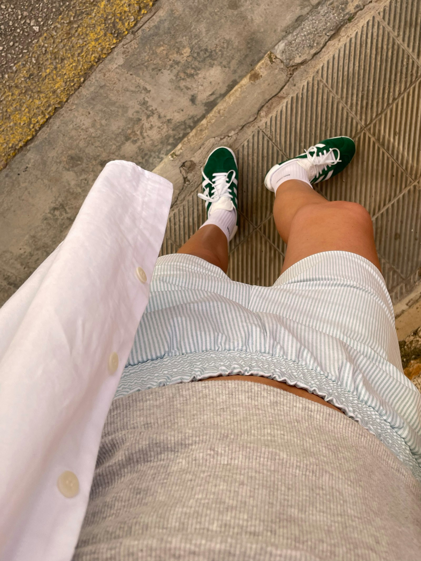Breezy Shorts Green Stripe