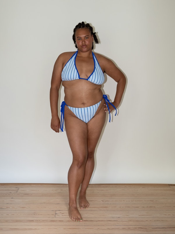 Diana Terry Bikini Top Seaside Stripe