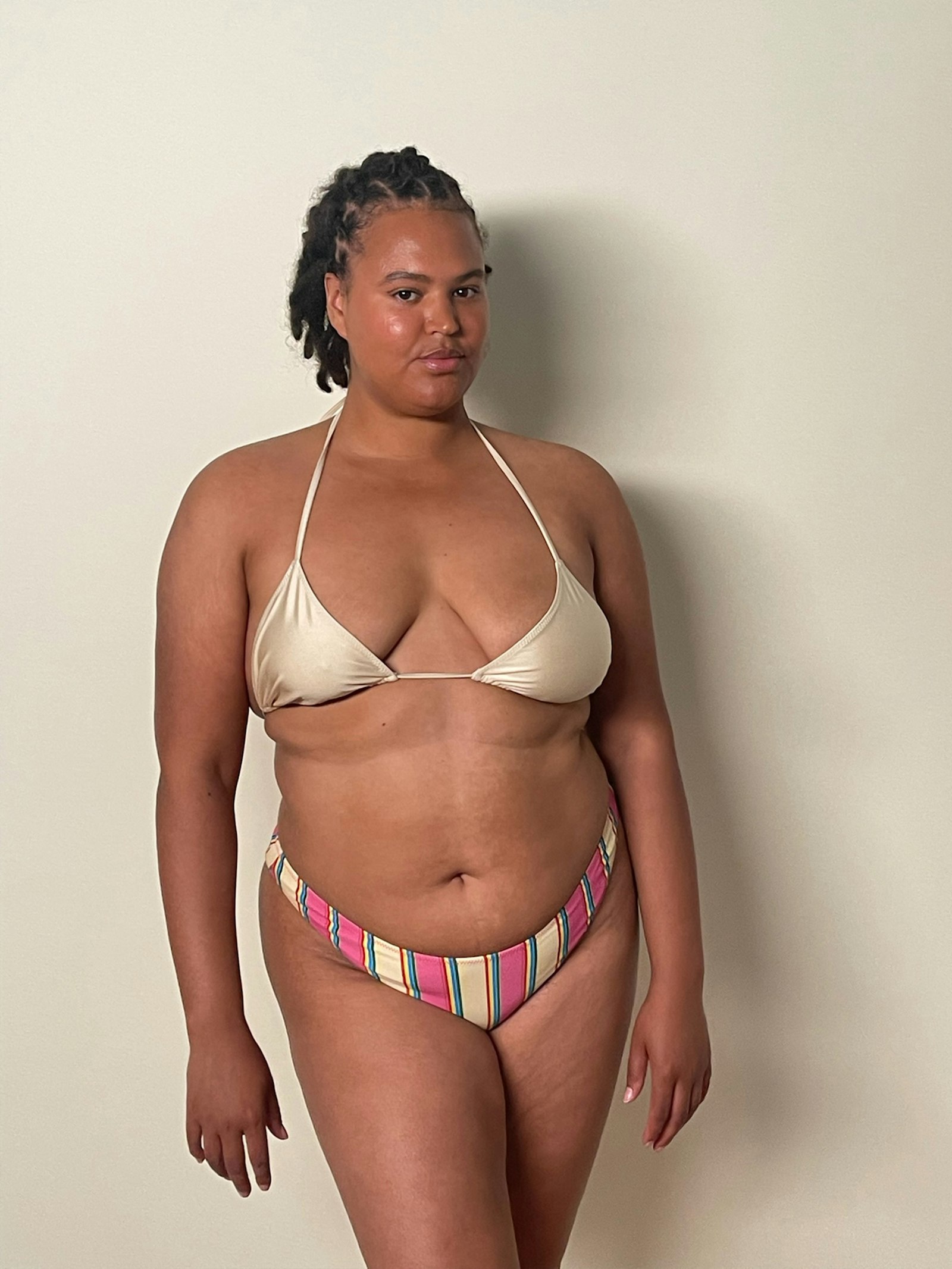 Sunrise Satin Bikini Top Sand Castle