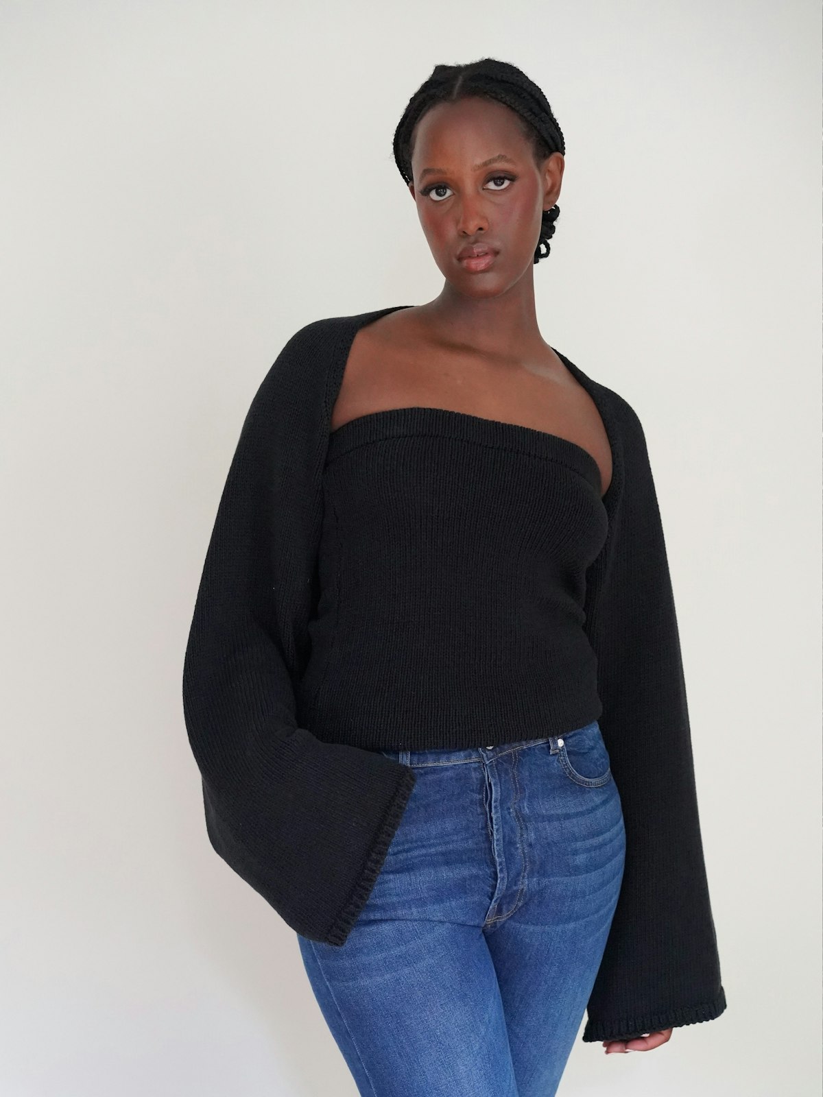 Knitted Shrug Black