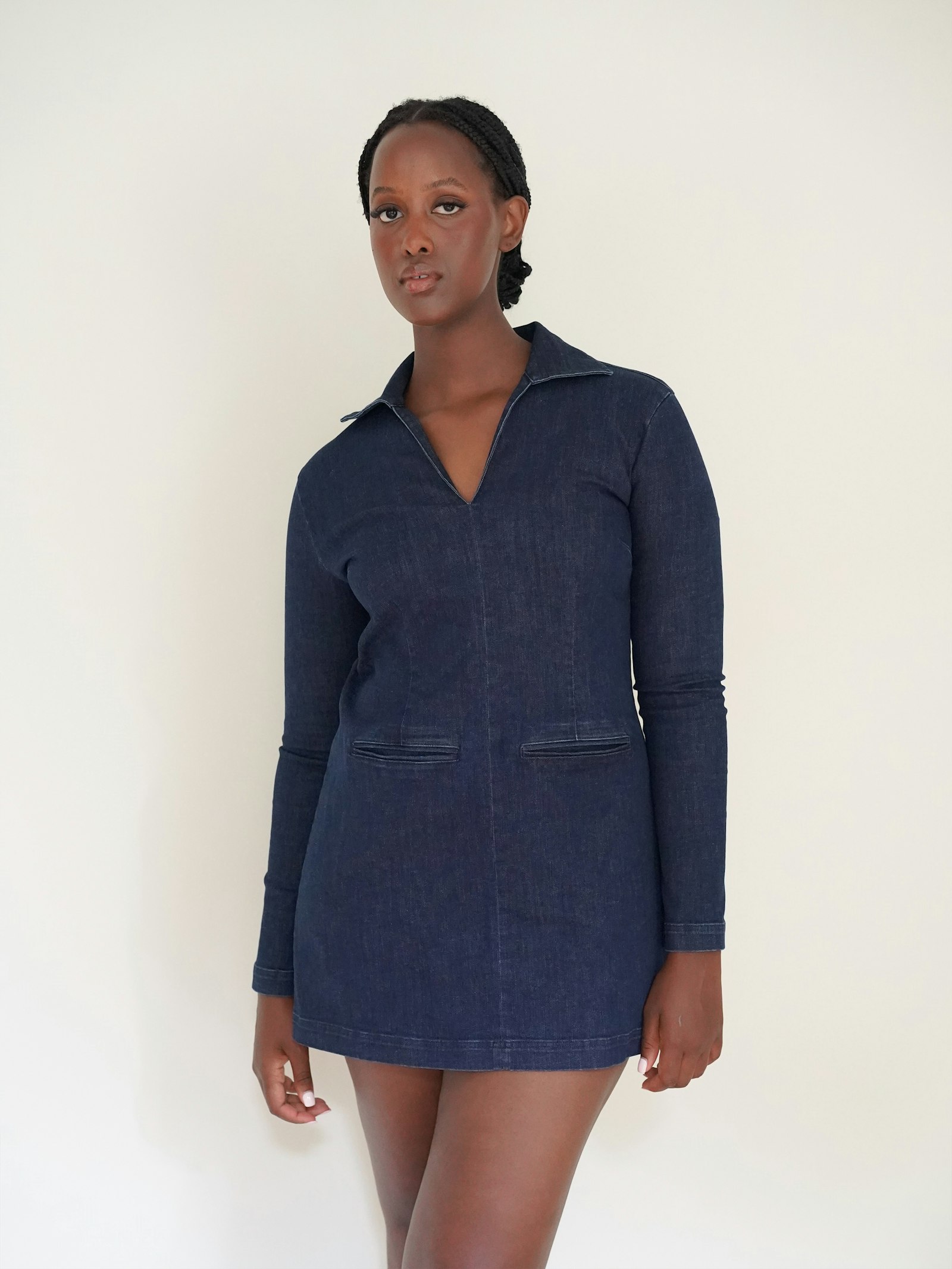 Denim Mini Dress Midnight Blue