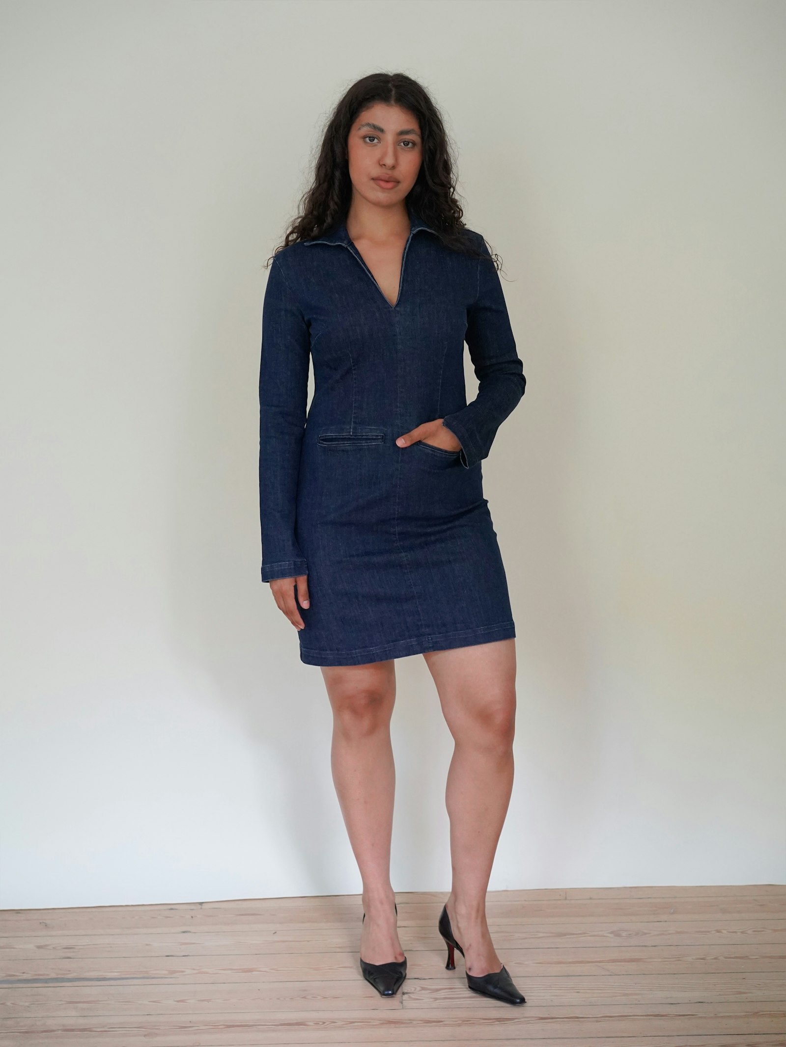 Denim Mini Dress Midnight Blue - Tall