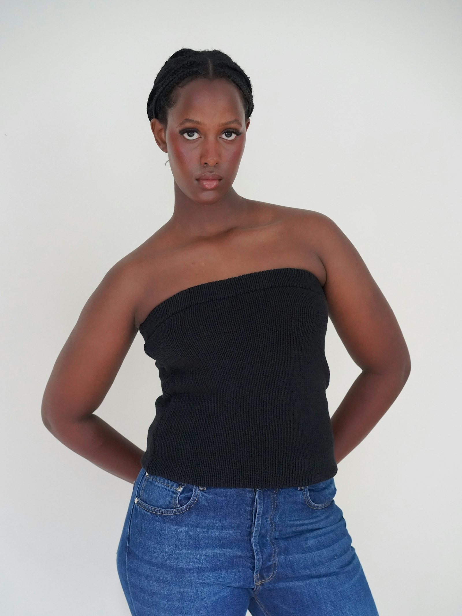 Knitted Tube Top Black