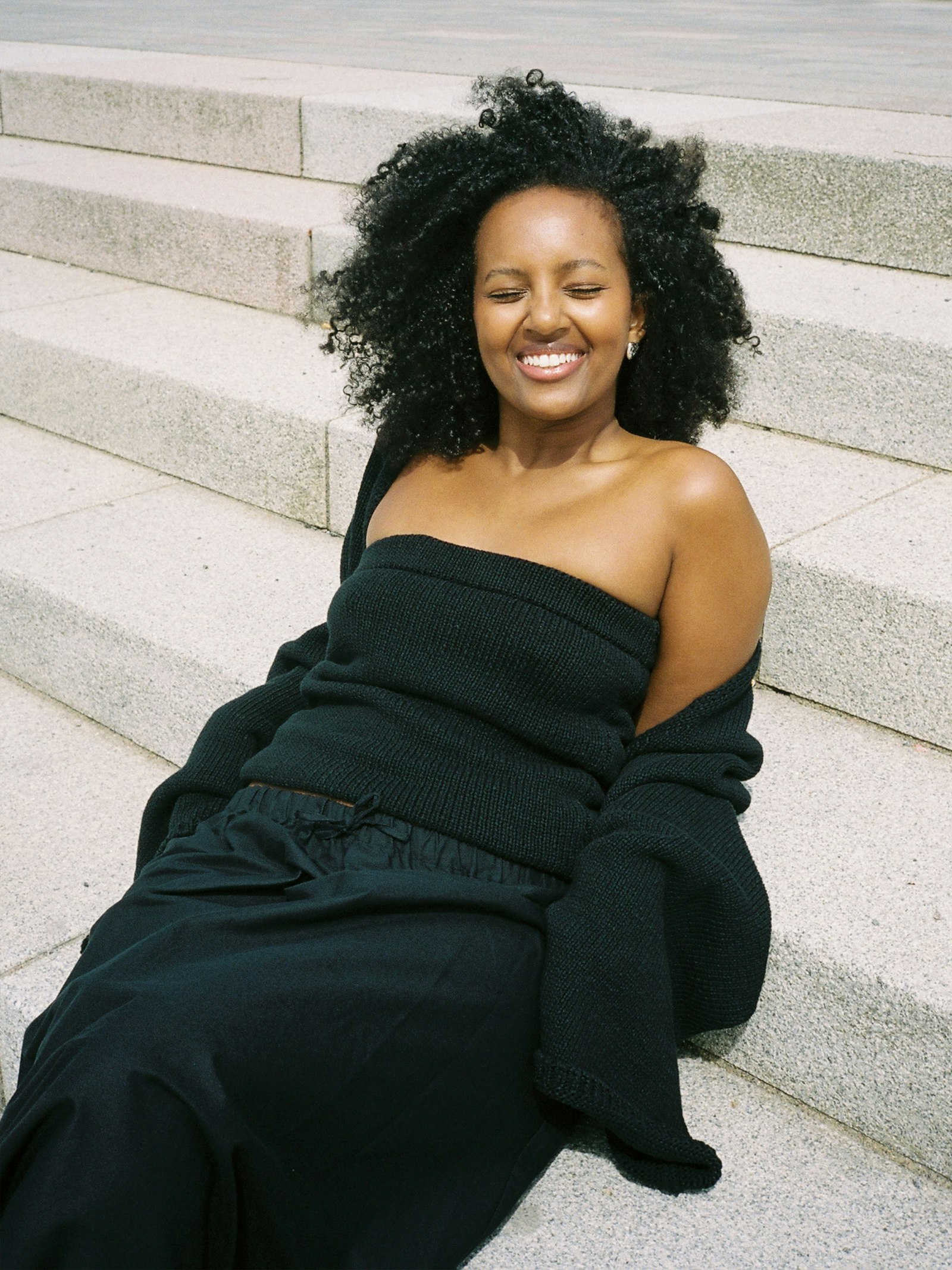 Knitted Tube Top Black