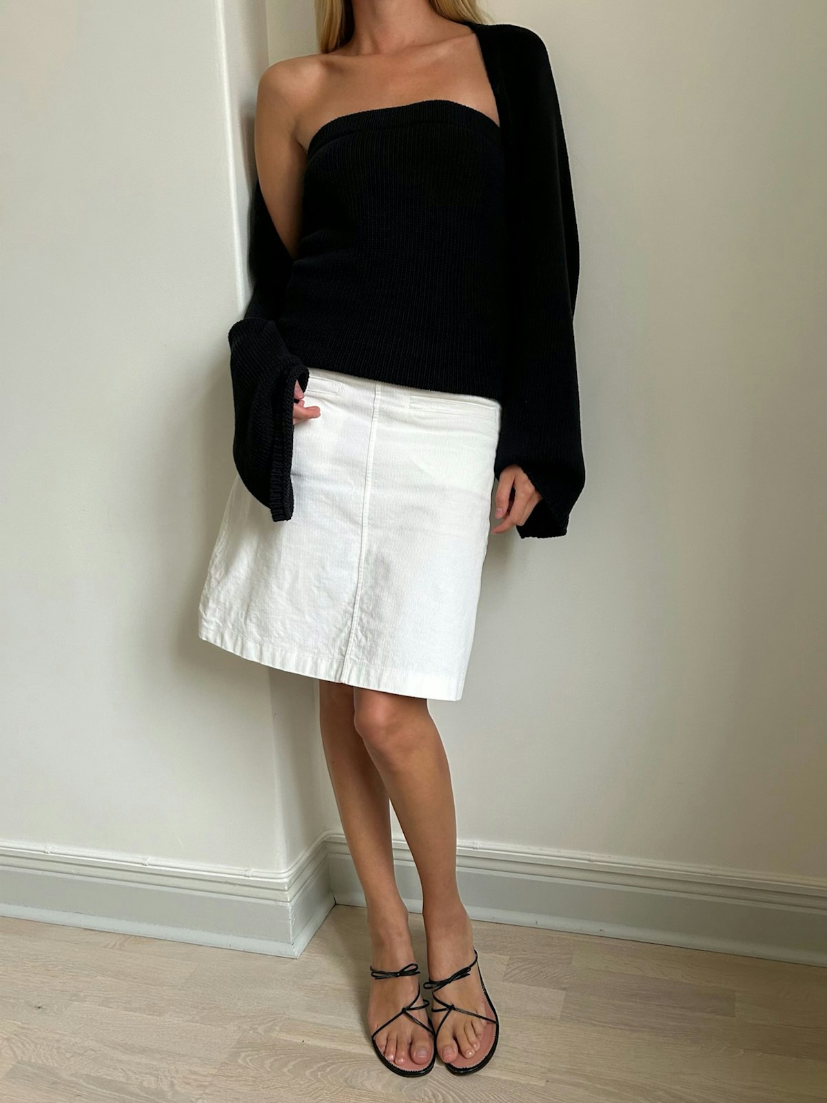Corduroy Skirt White