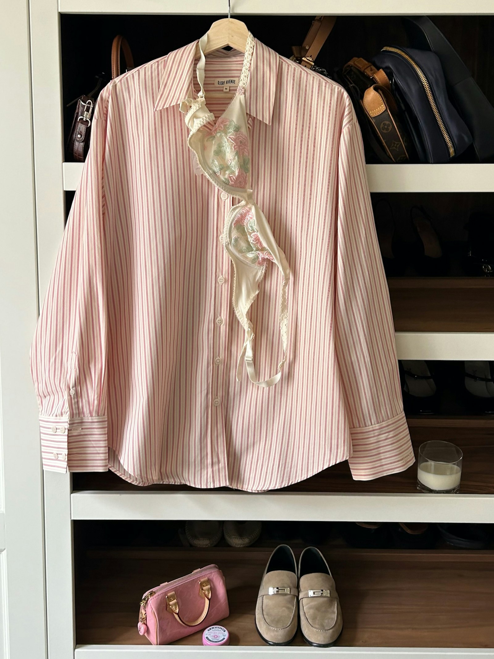 Poplin Classic Shirt Pink Stripe