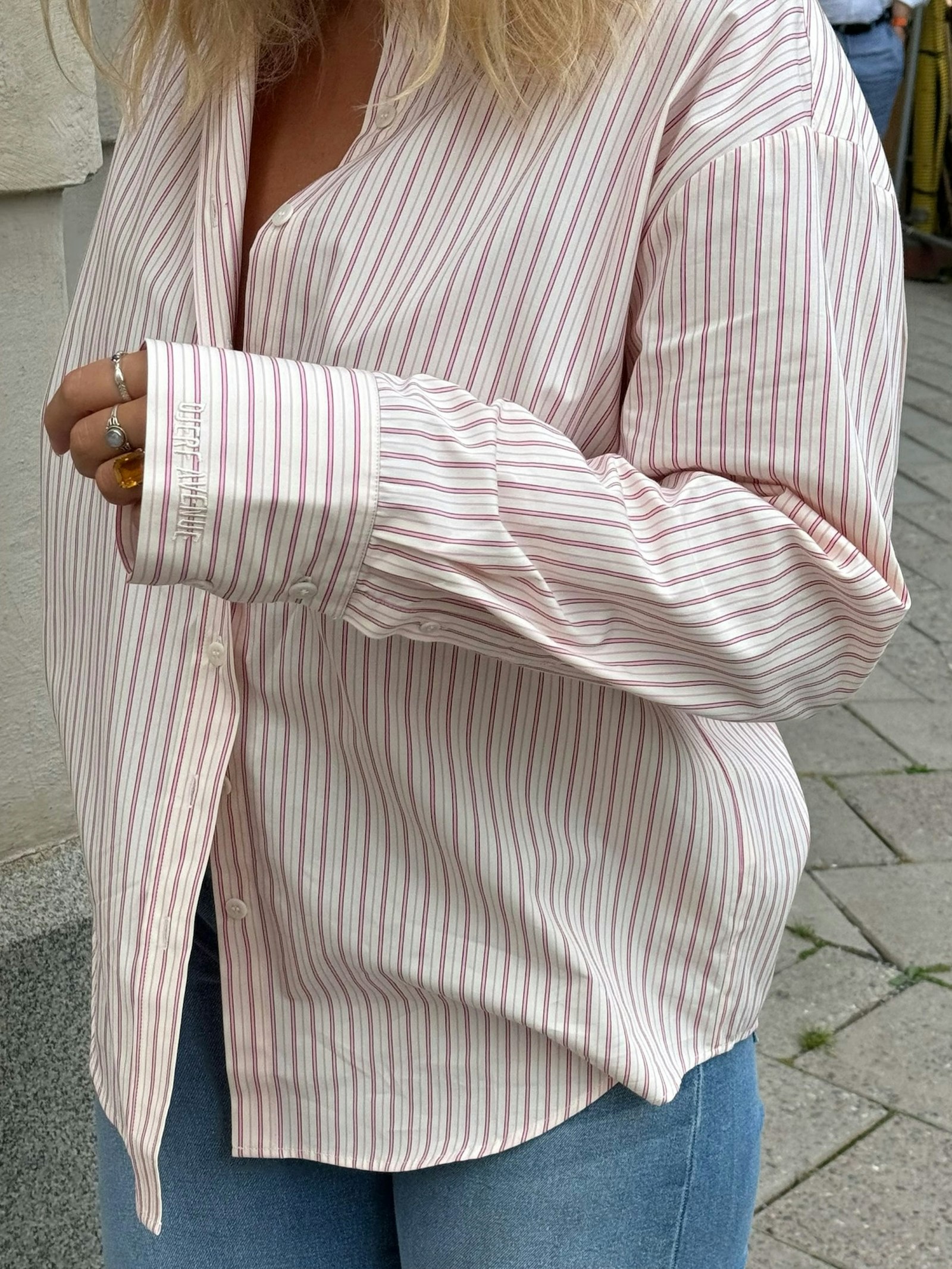 Poplin Classic Shirt Pink Stripe