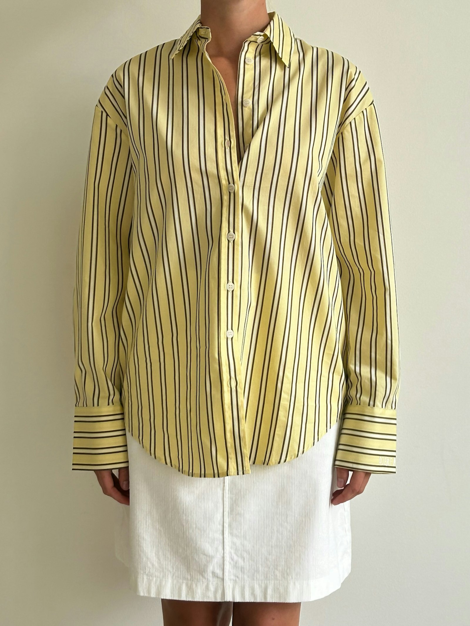 Poplin Classic Shirt Honey Stripe