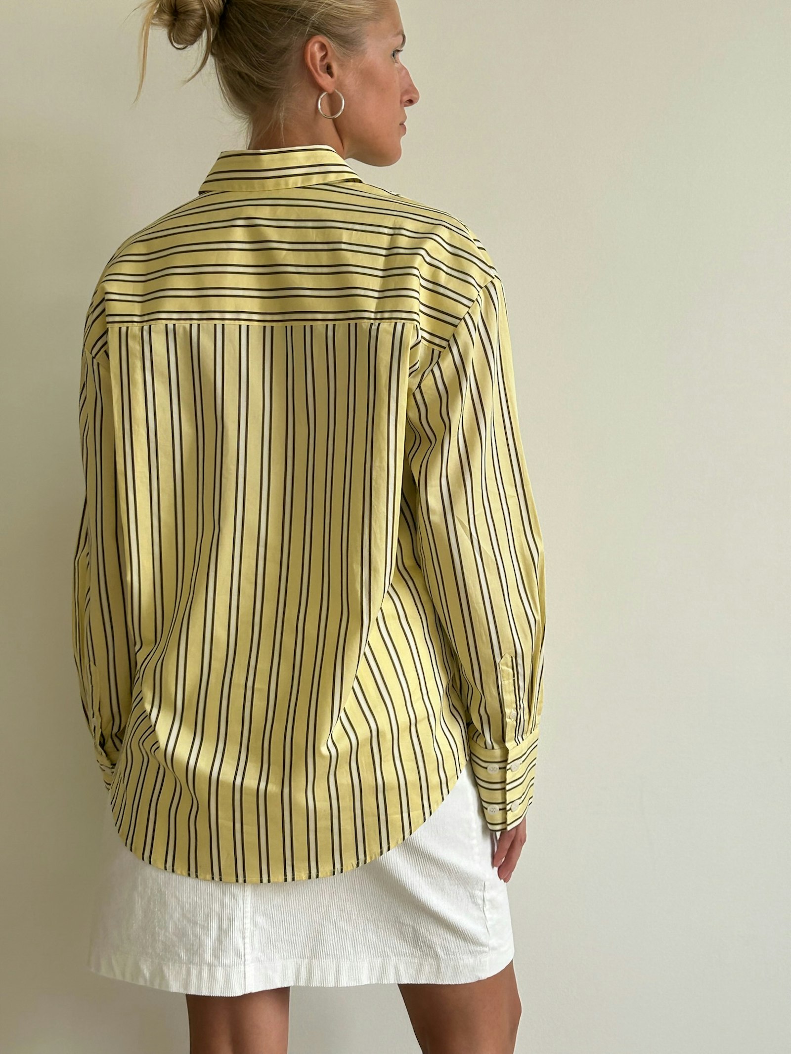 Poplin Classic Shirt Honey Stripe