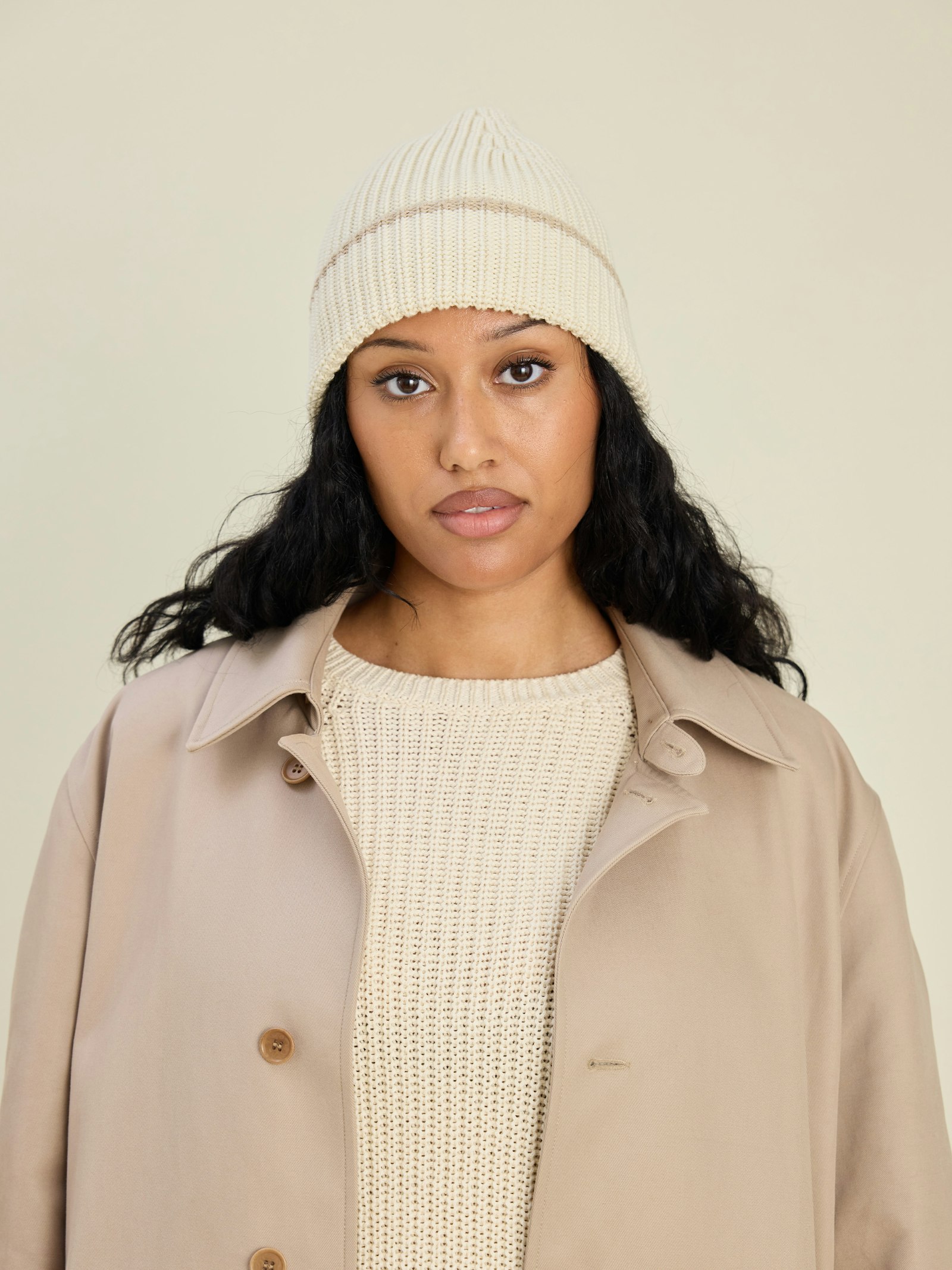 Knitted Beanie Creamy Oat