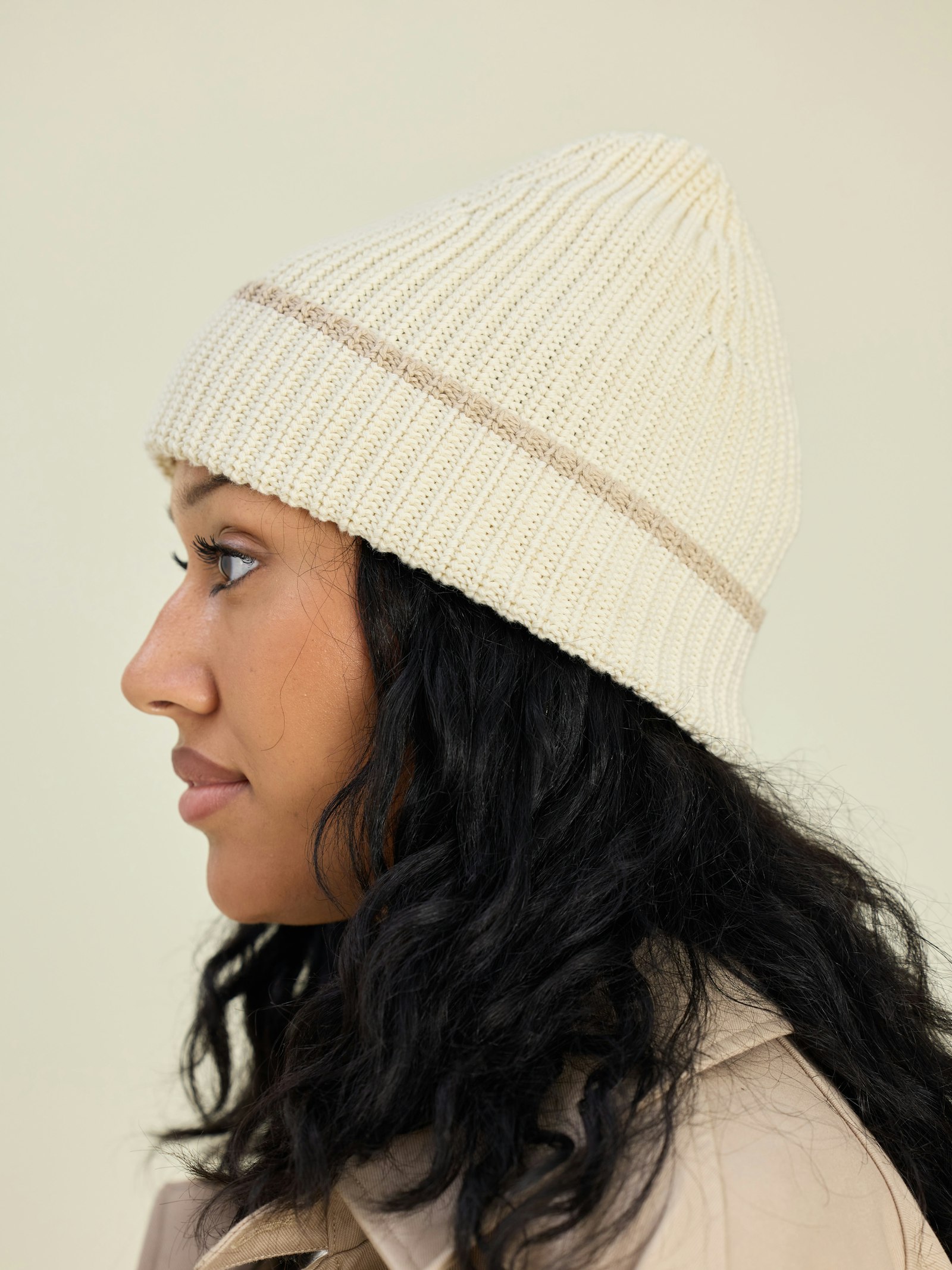 Knitted Beanie Creamy Oat