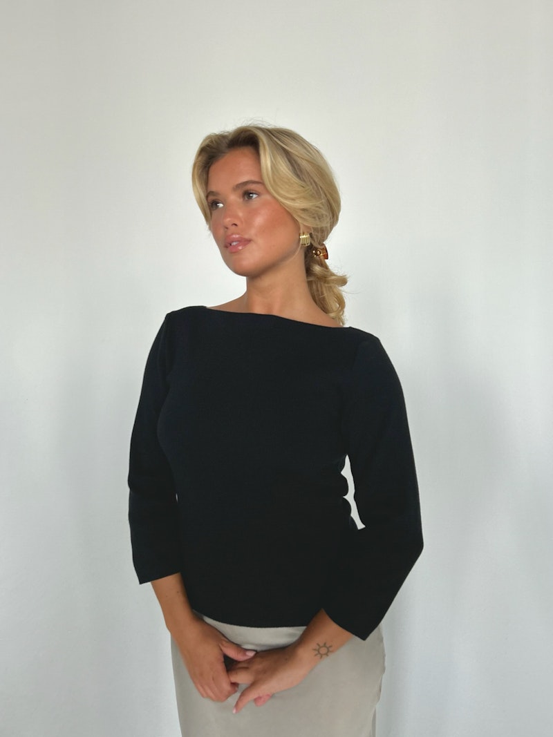 Everyday Bateau Top Black