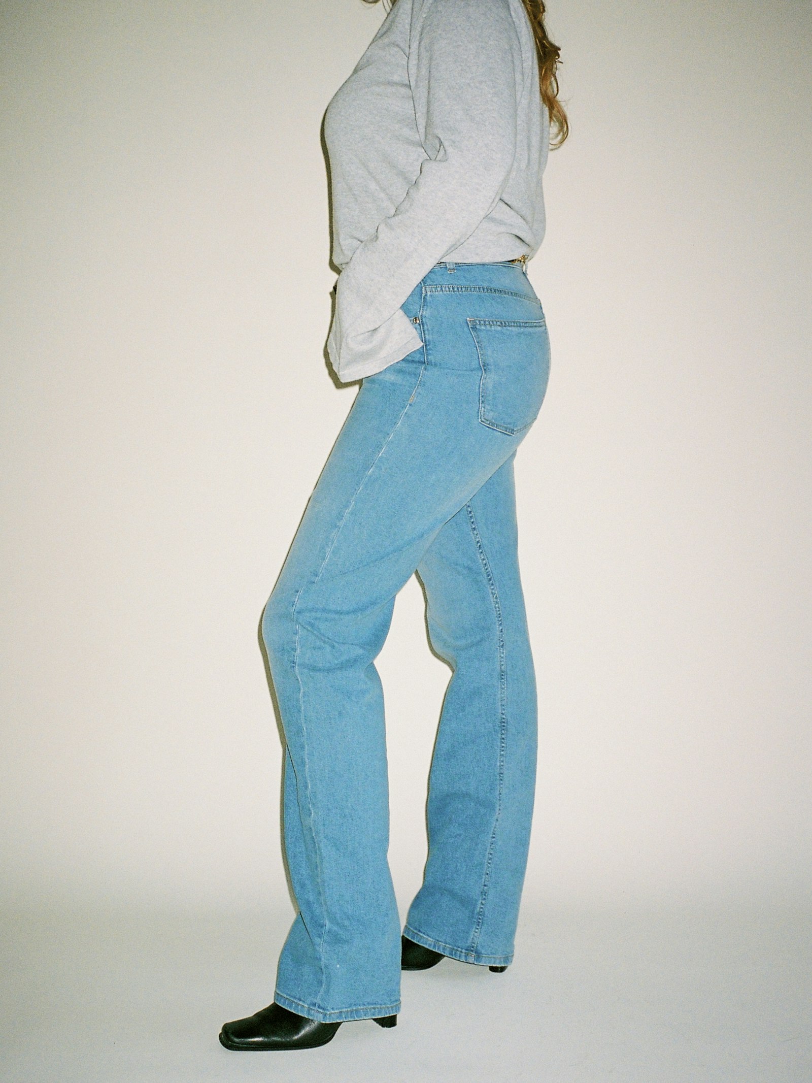 Straight Jeans Mid Blue - Mid blue