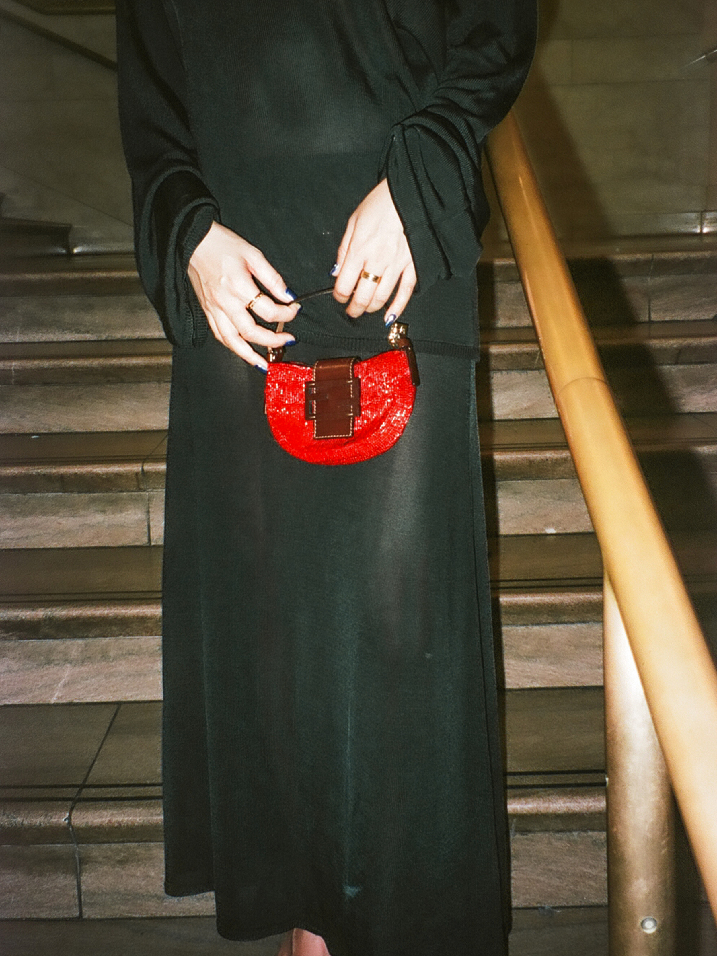 Knitted Midi Skirt Black - Black | Djerf Avenue