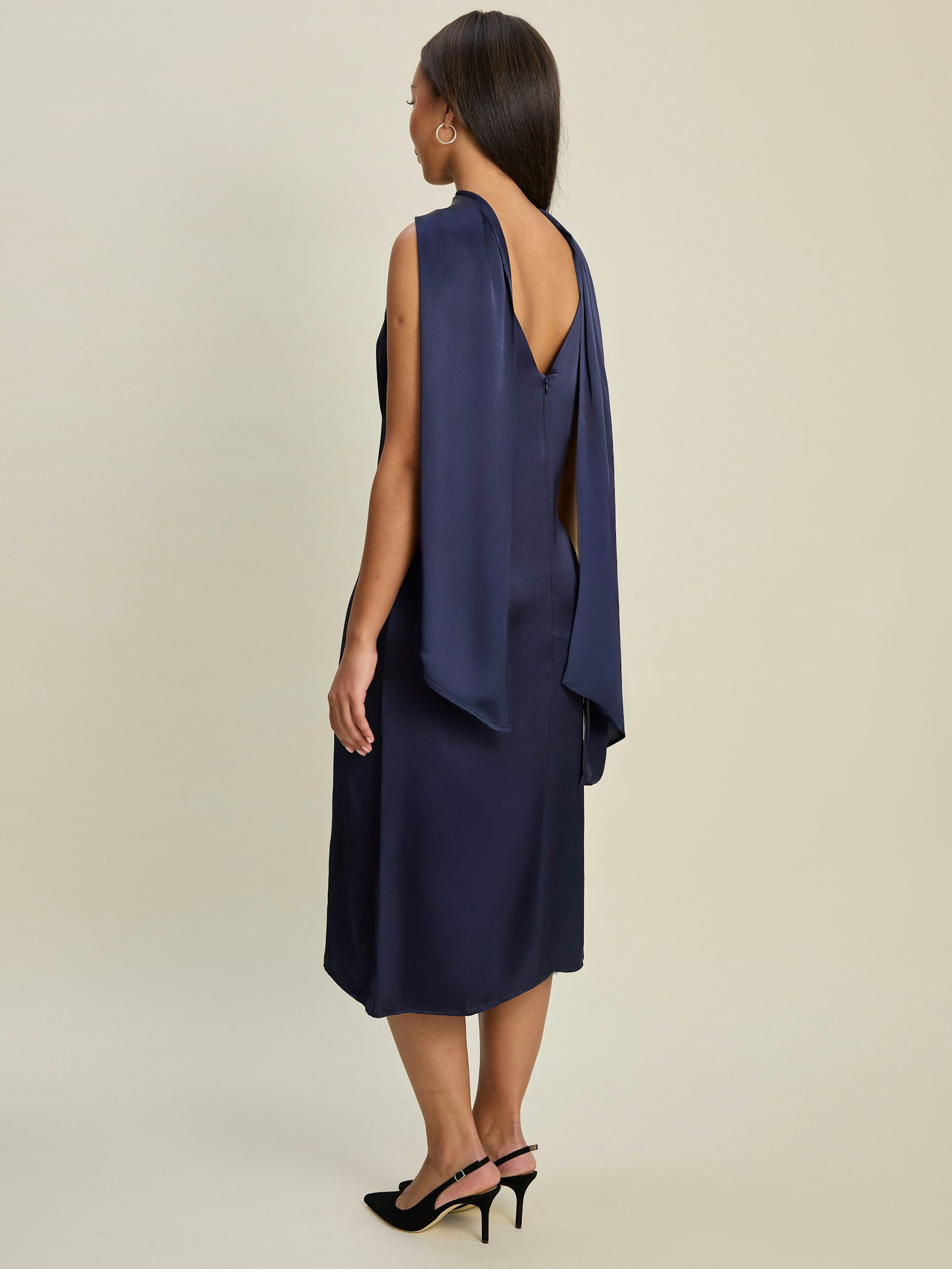 Evening Midi Dress Midnight Blue - Midnight Blue | Djerf Avenue