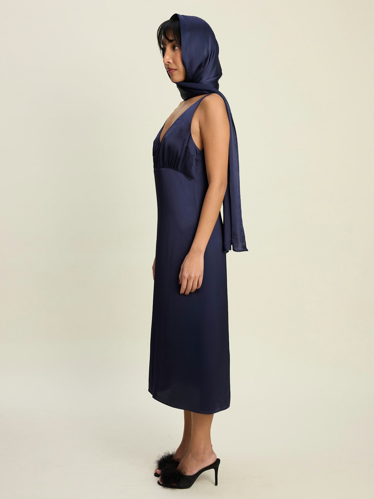 Evening Midi Dress Midnight Blue