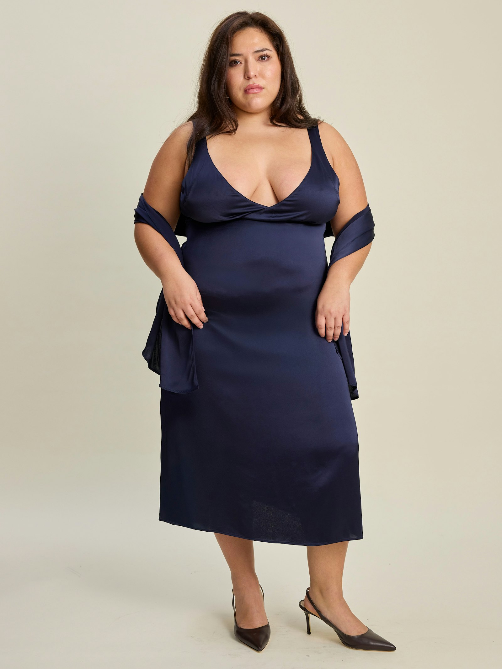 Evening Midi Dress Midnight Blue