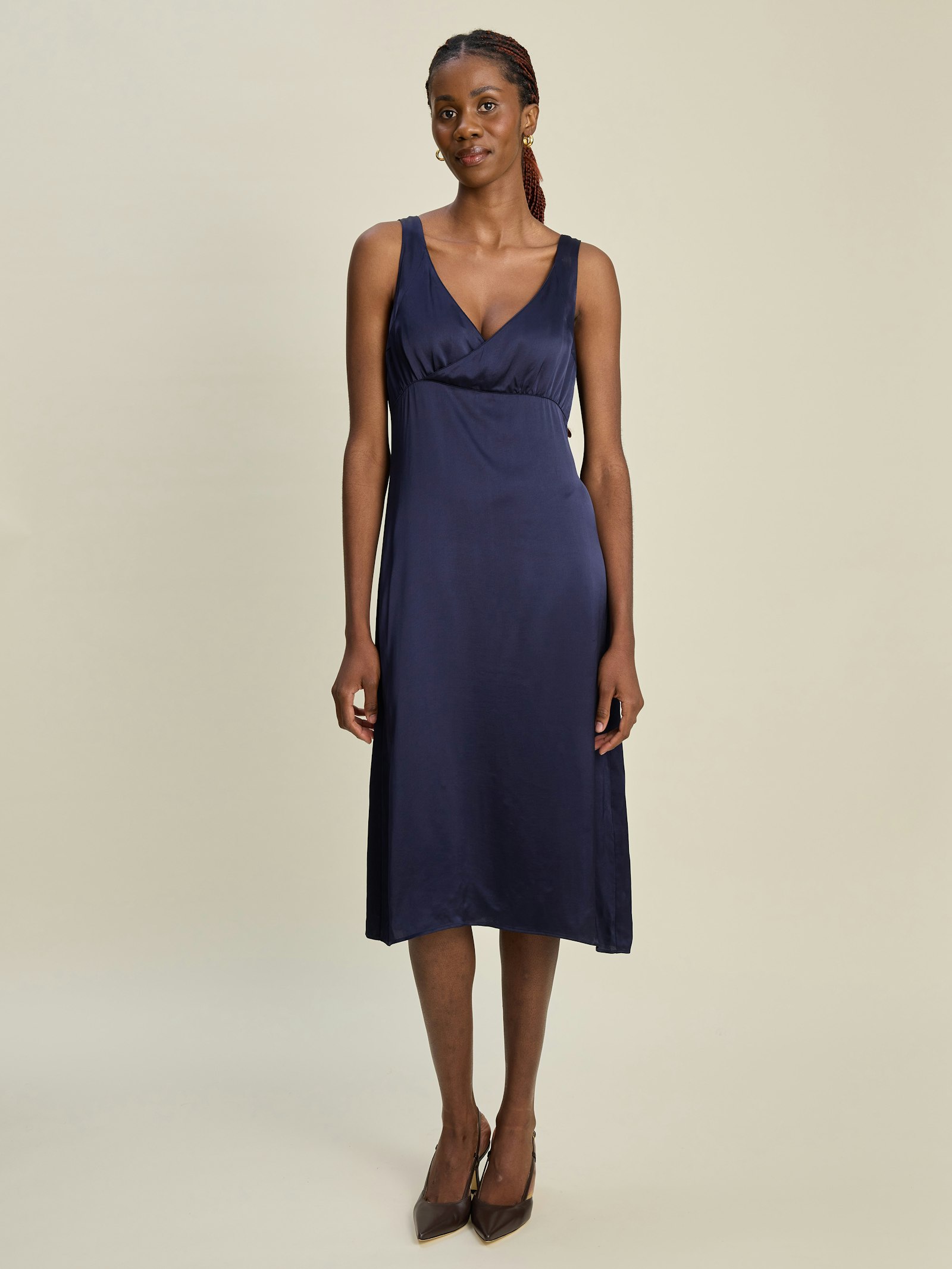 Evening Midi Dress Midnight Blue