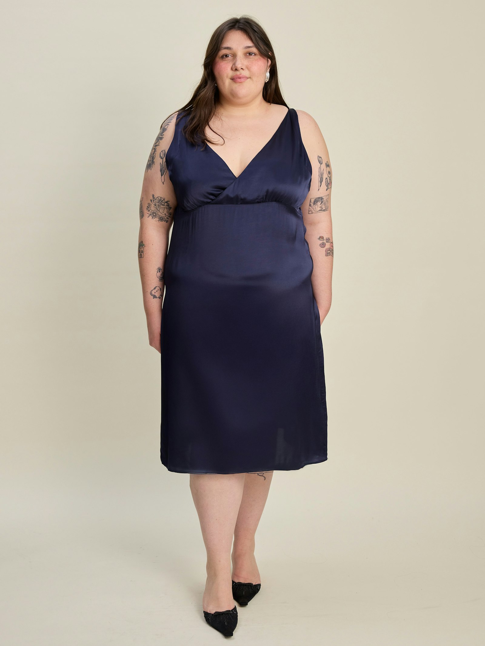 Evening Midi Dress Midnight Blue