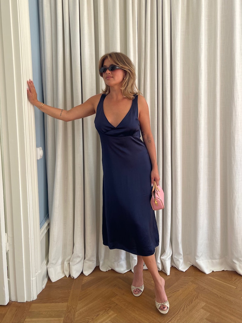 Evening Midi Dress Midnight Blue