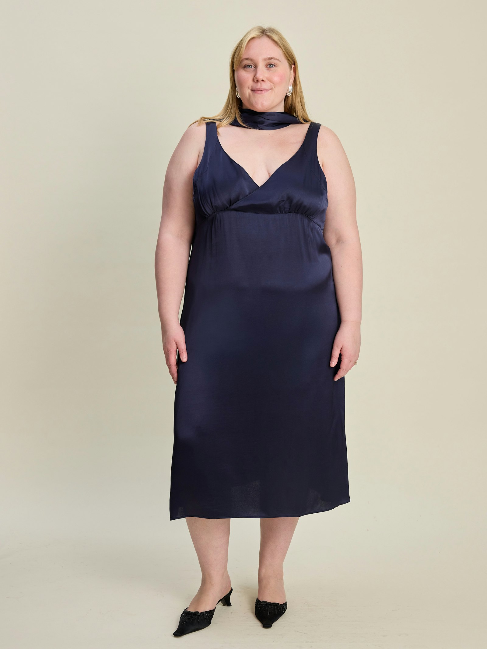 Evening Midi Dress Midnight Blue