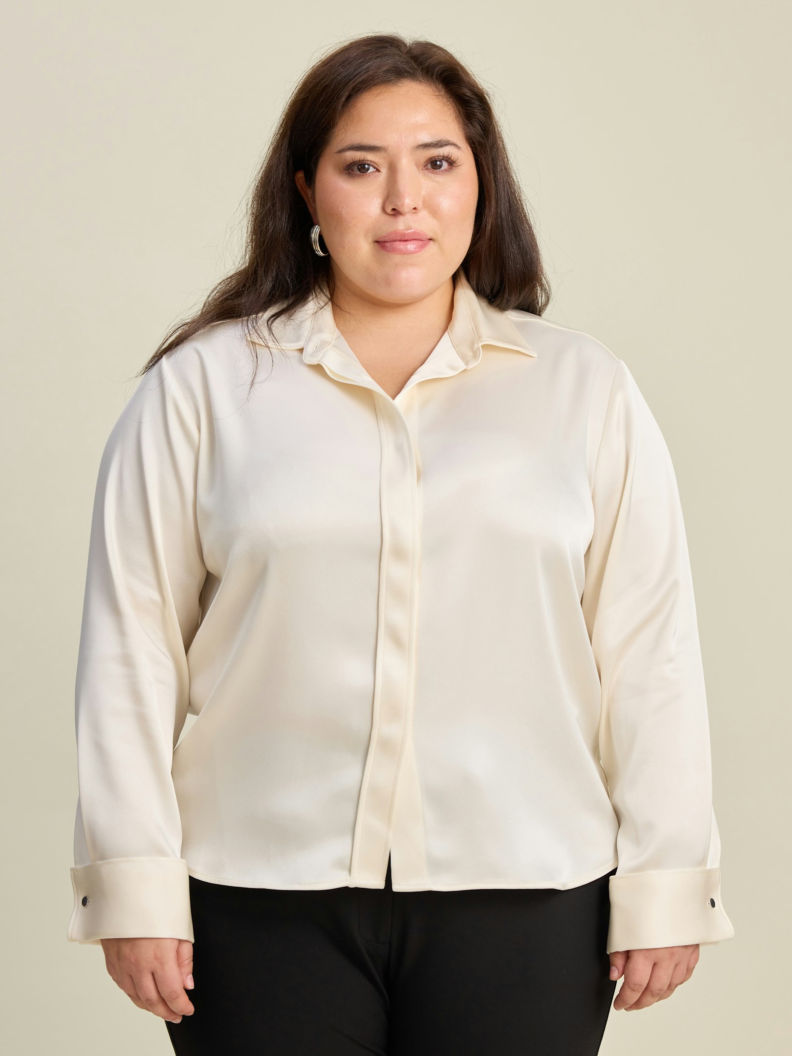 Satin Shirt Ivory