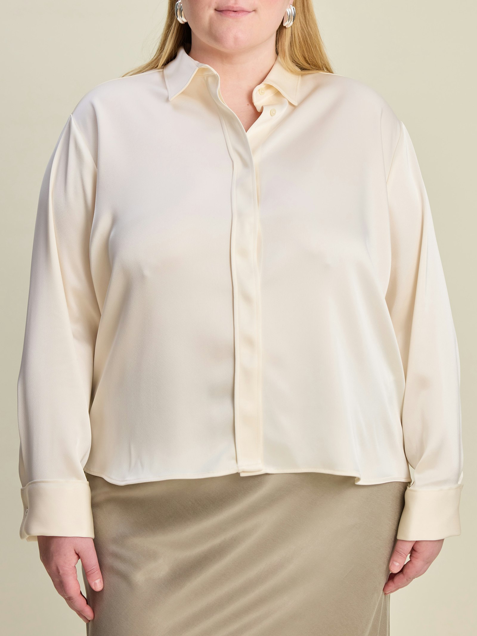 Satin Shirt Ivory